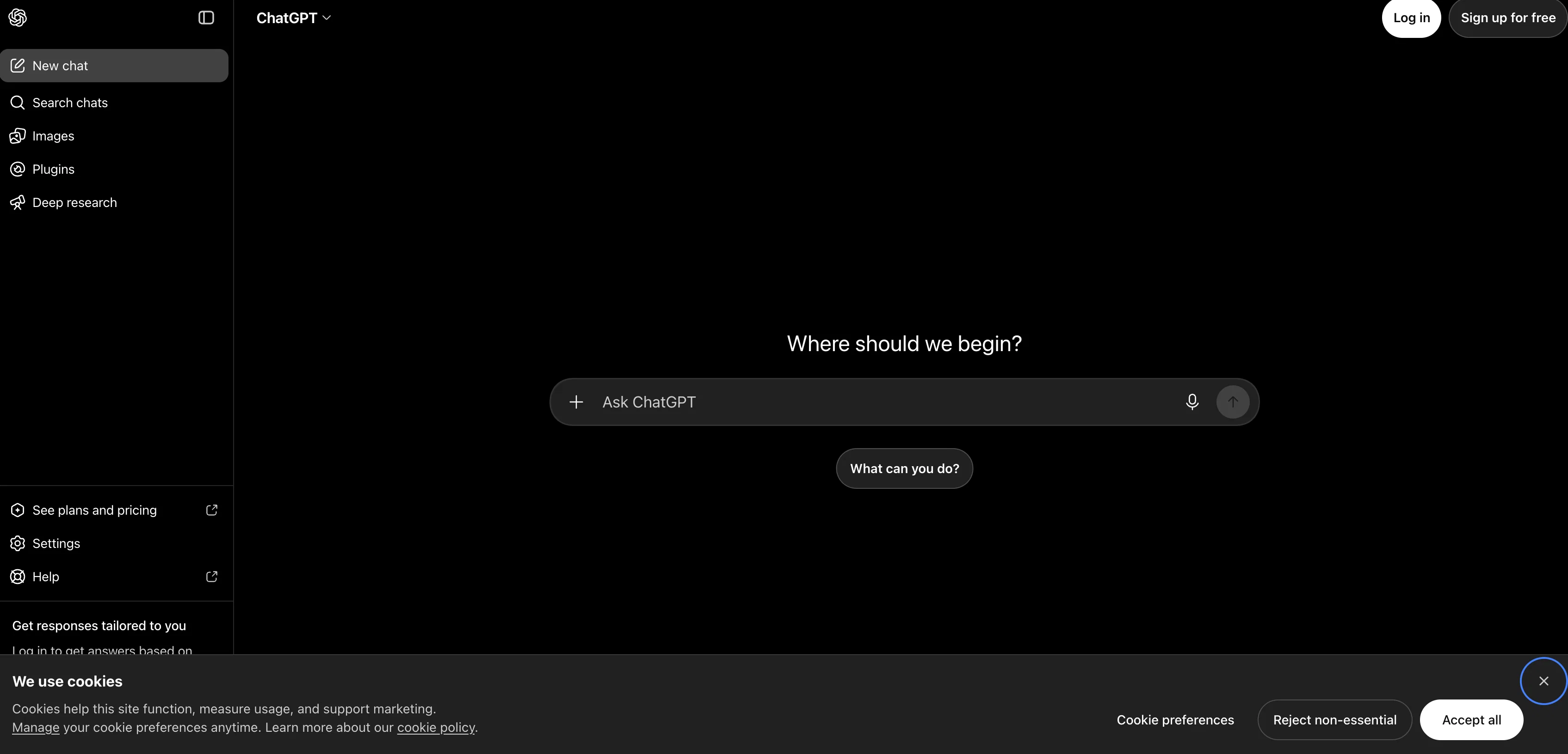 ChatGPT website