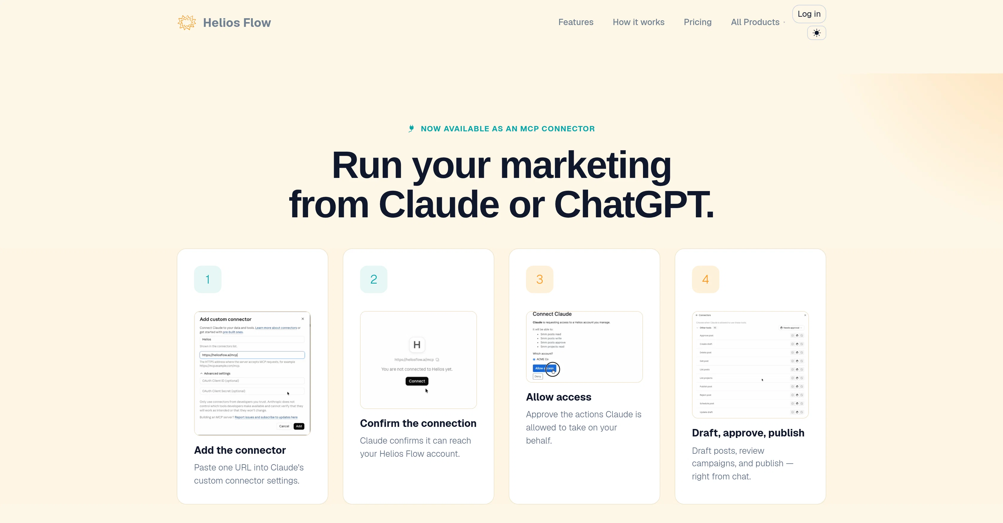 Helios Flow website