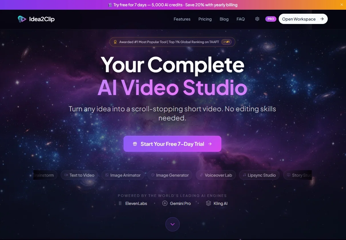 Idea2Clip website