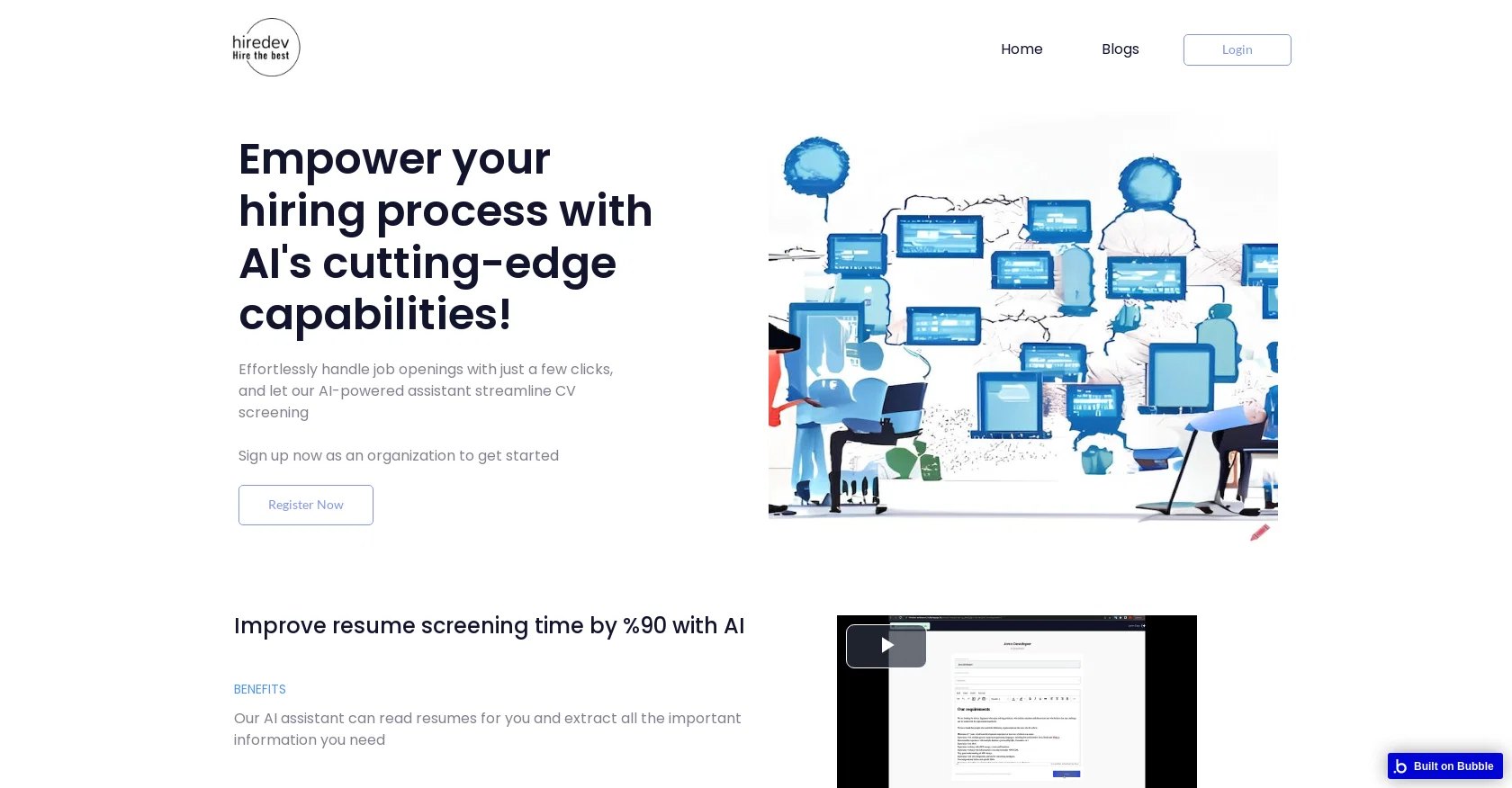 Hiredev website