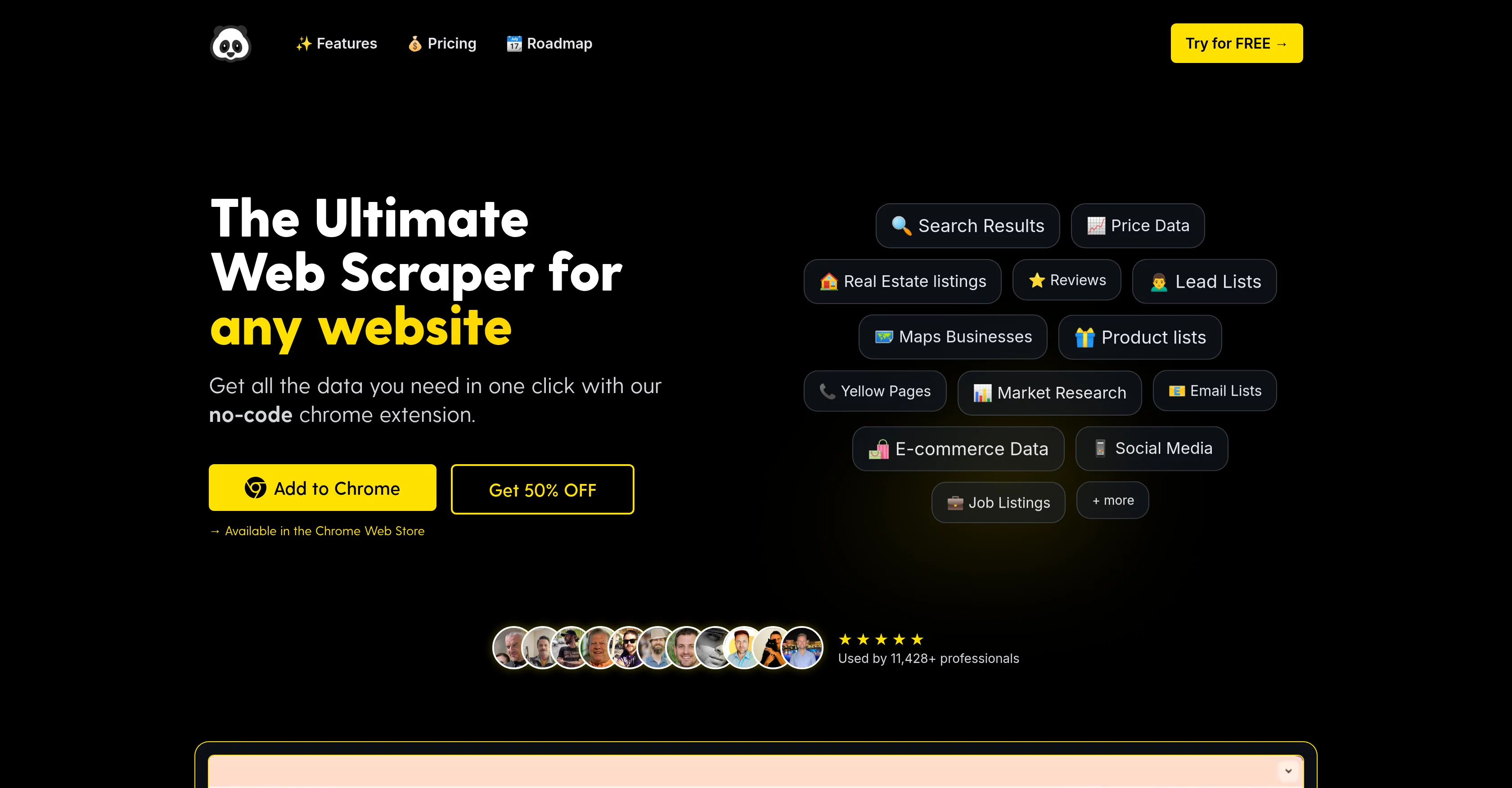 Ultimate Web Scraper website
