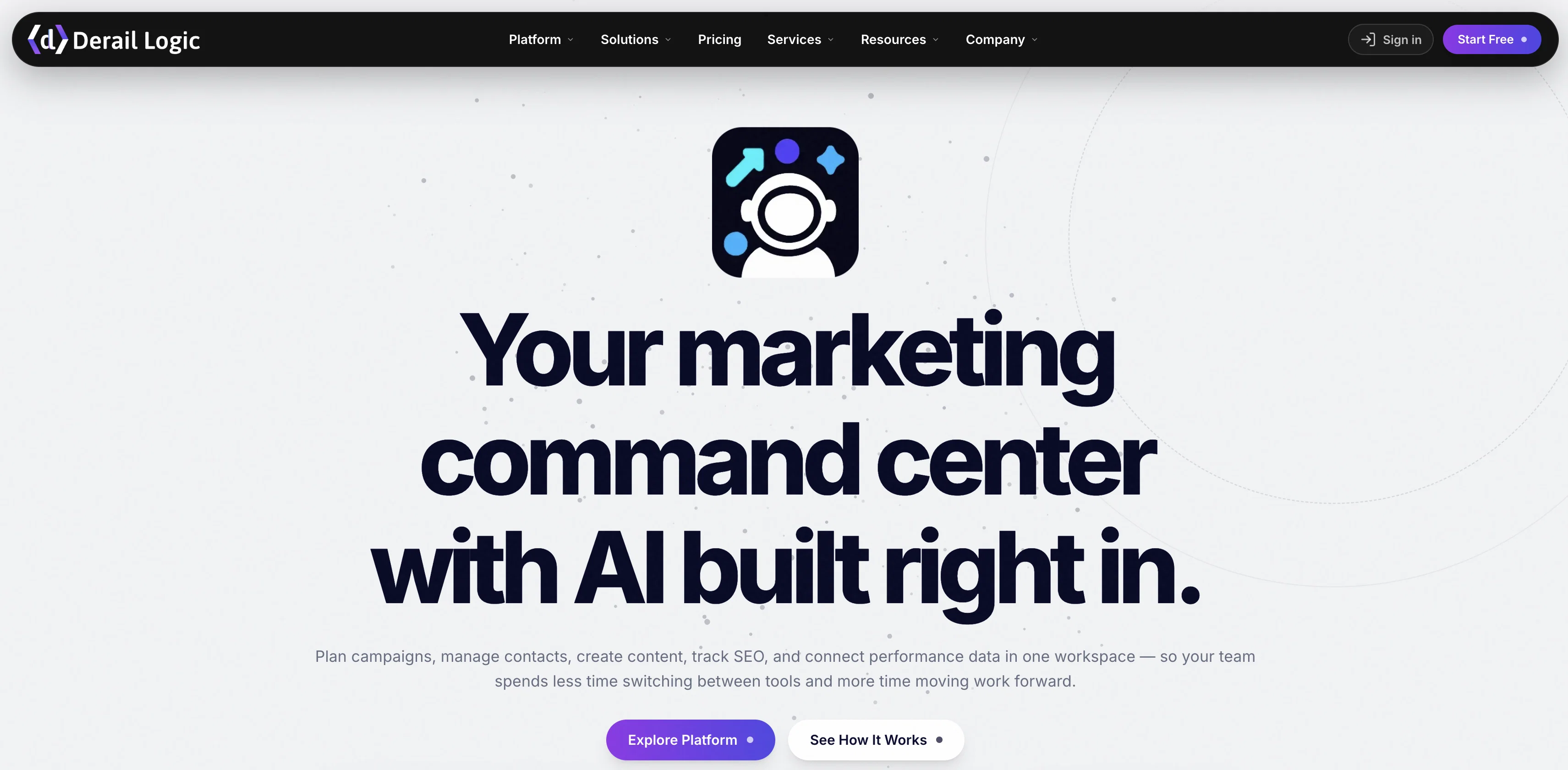 MartechAI by Derail Logic website
