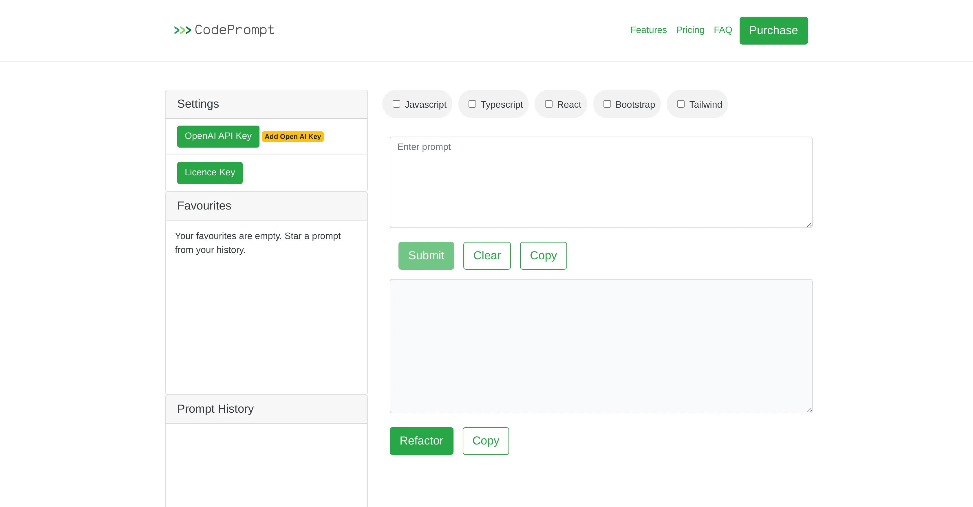 CodePrompt website