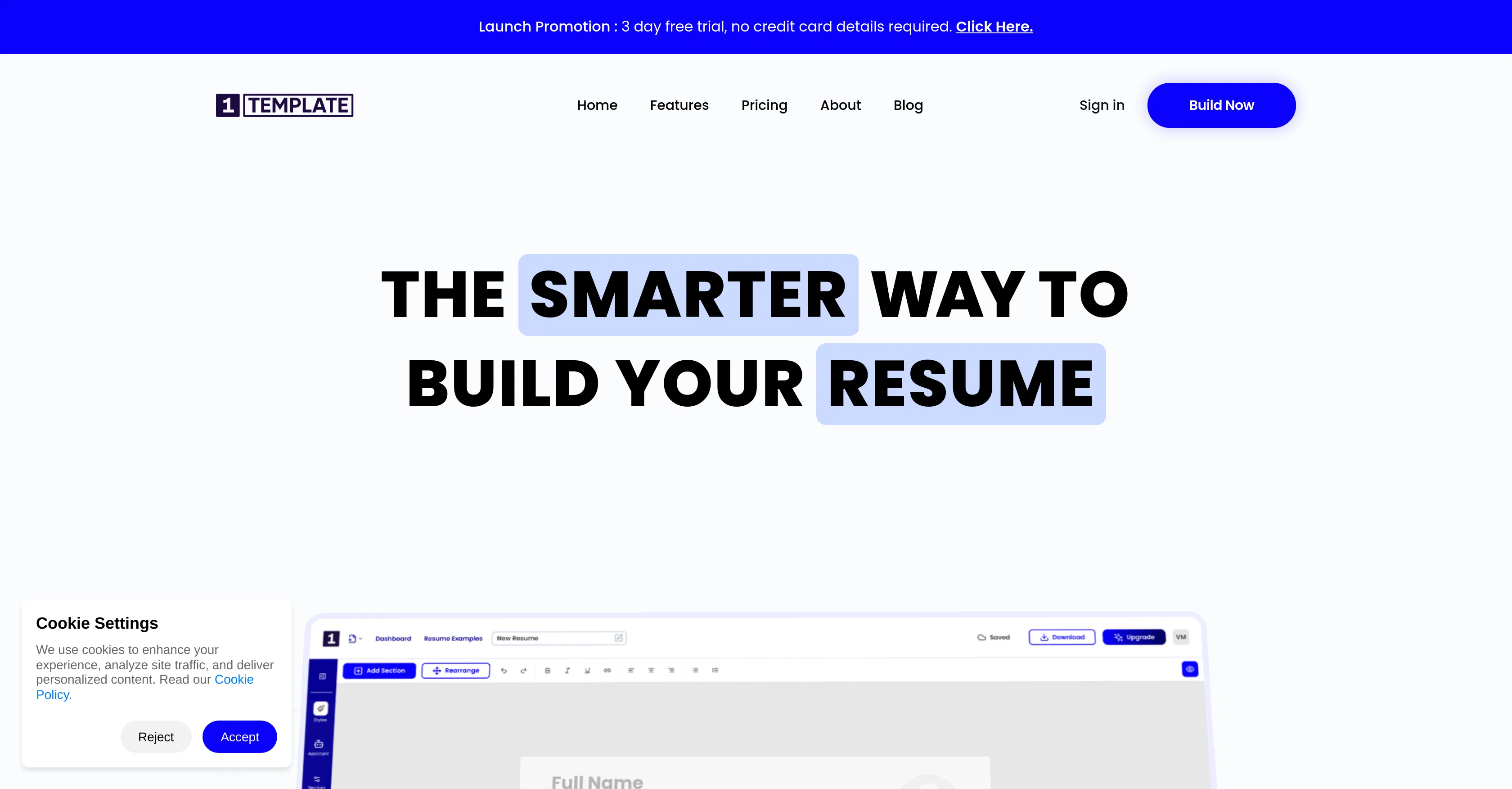 1Template website