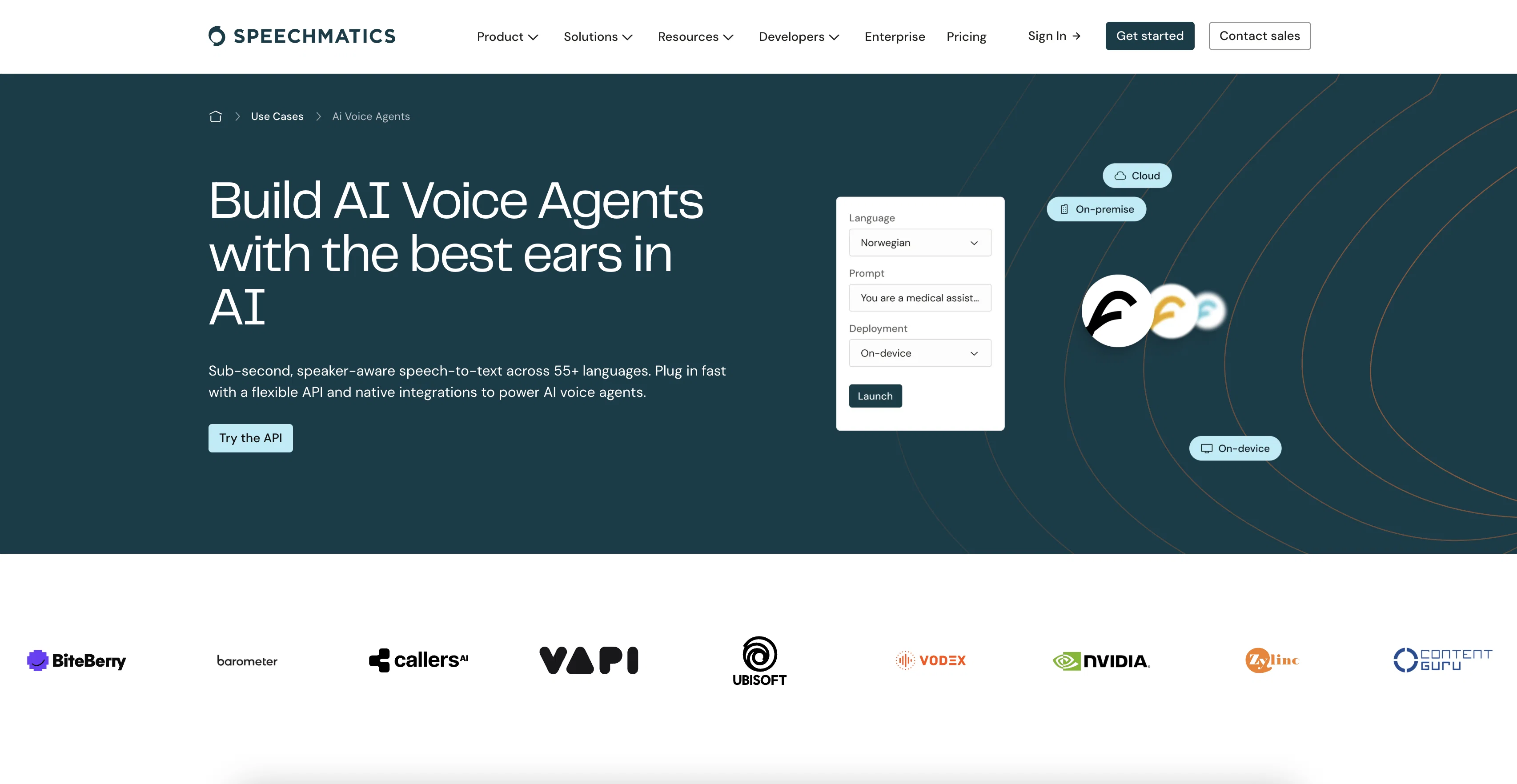 Speechmatics | AI Voice Agents website