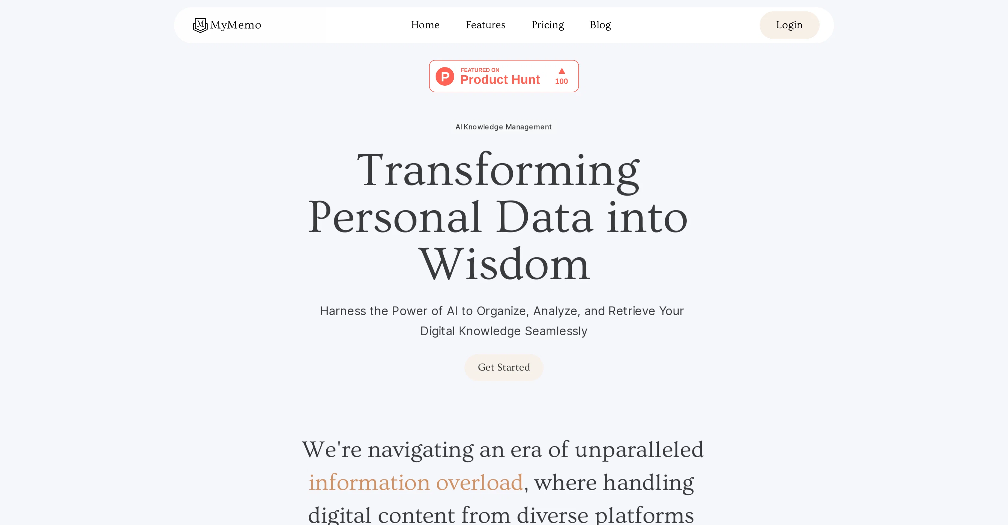 MyMemo website