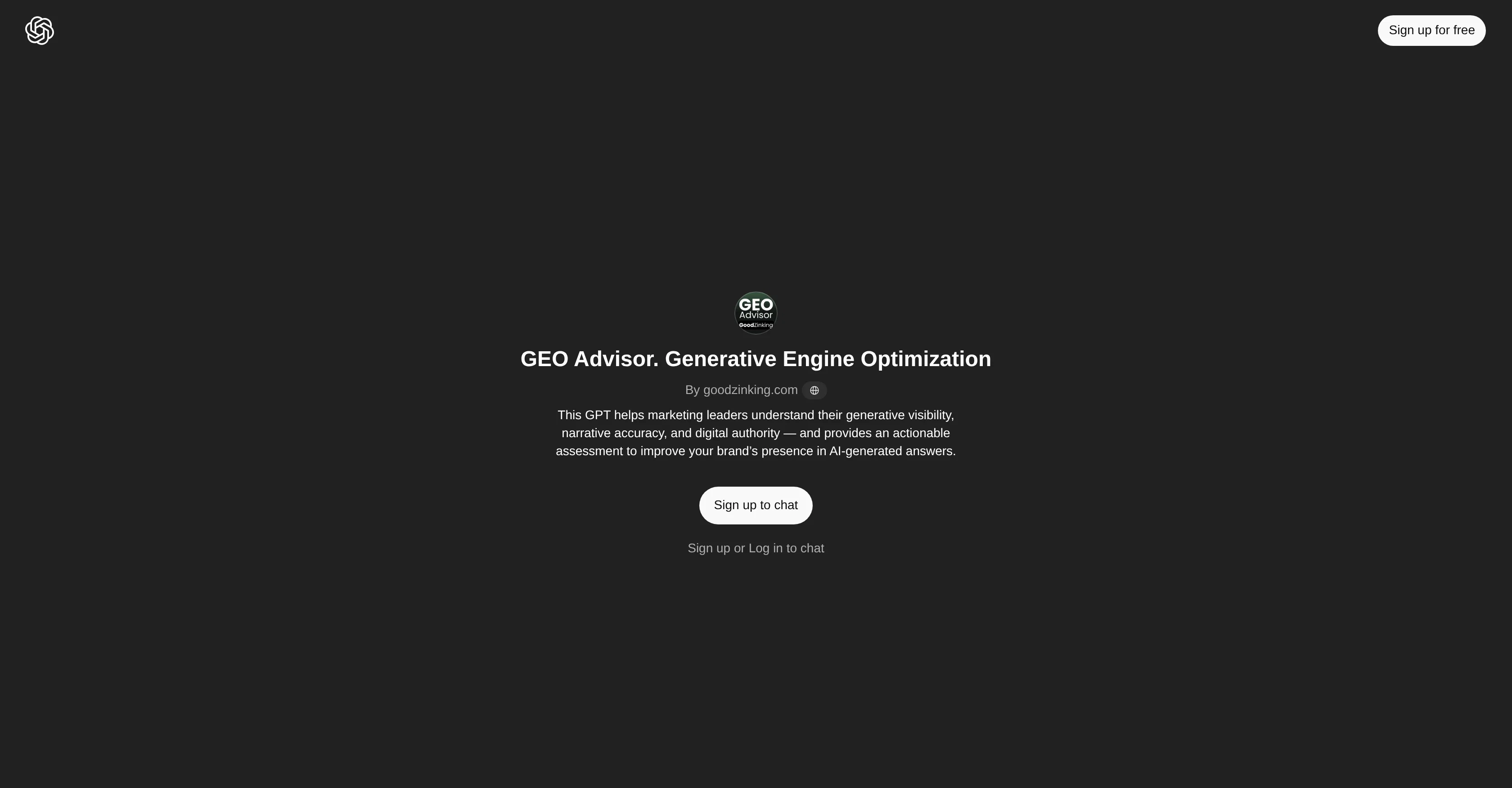 GEO Advisor website