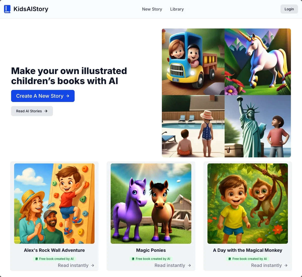 KidsAIStory website