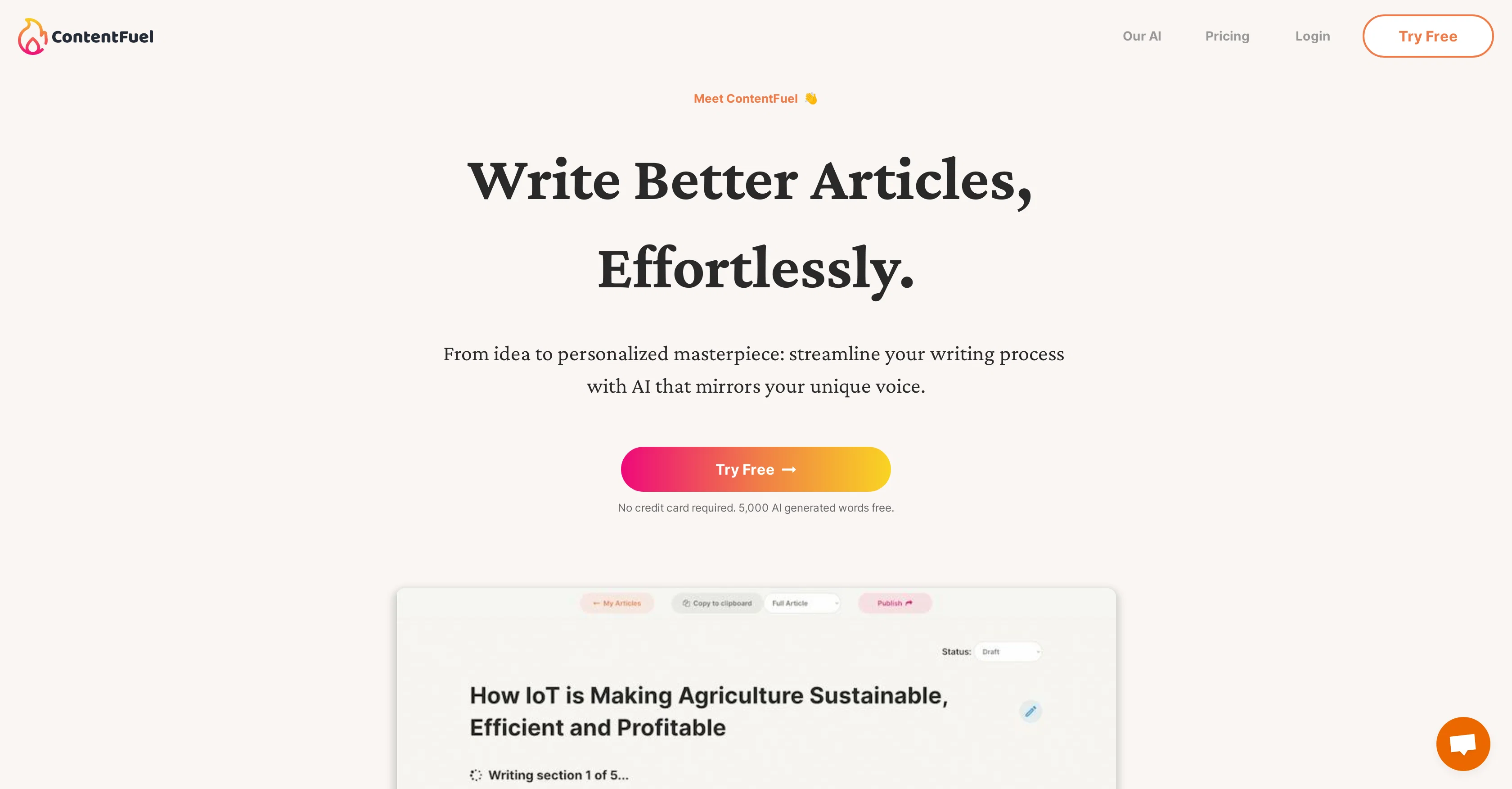ContentFuel website