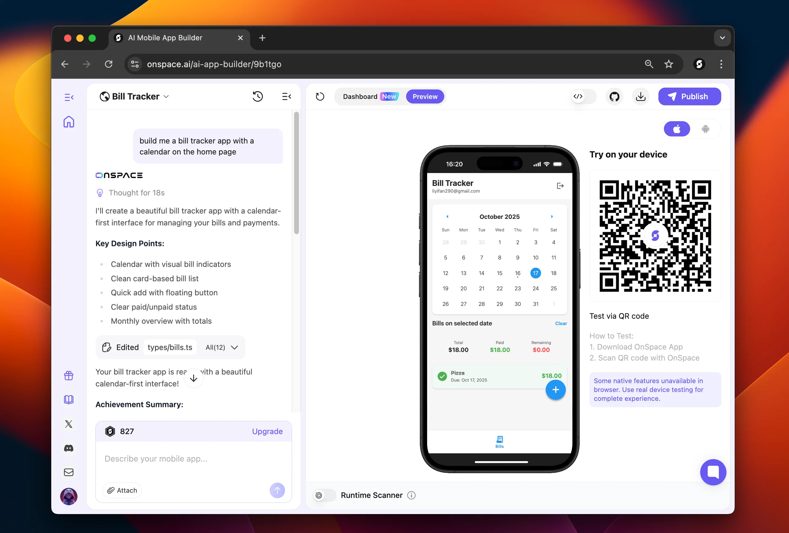 OnSpace.AI - No Code App Builder website
