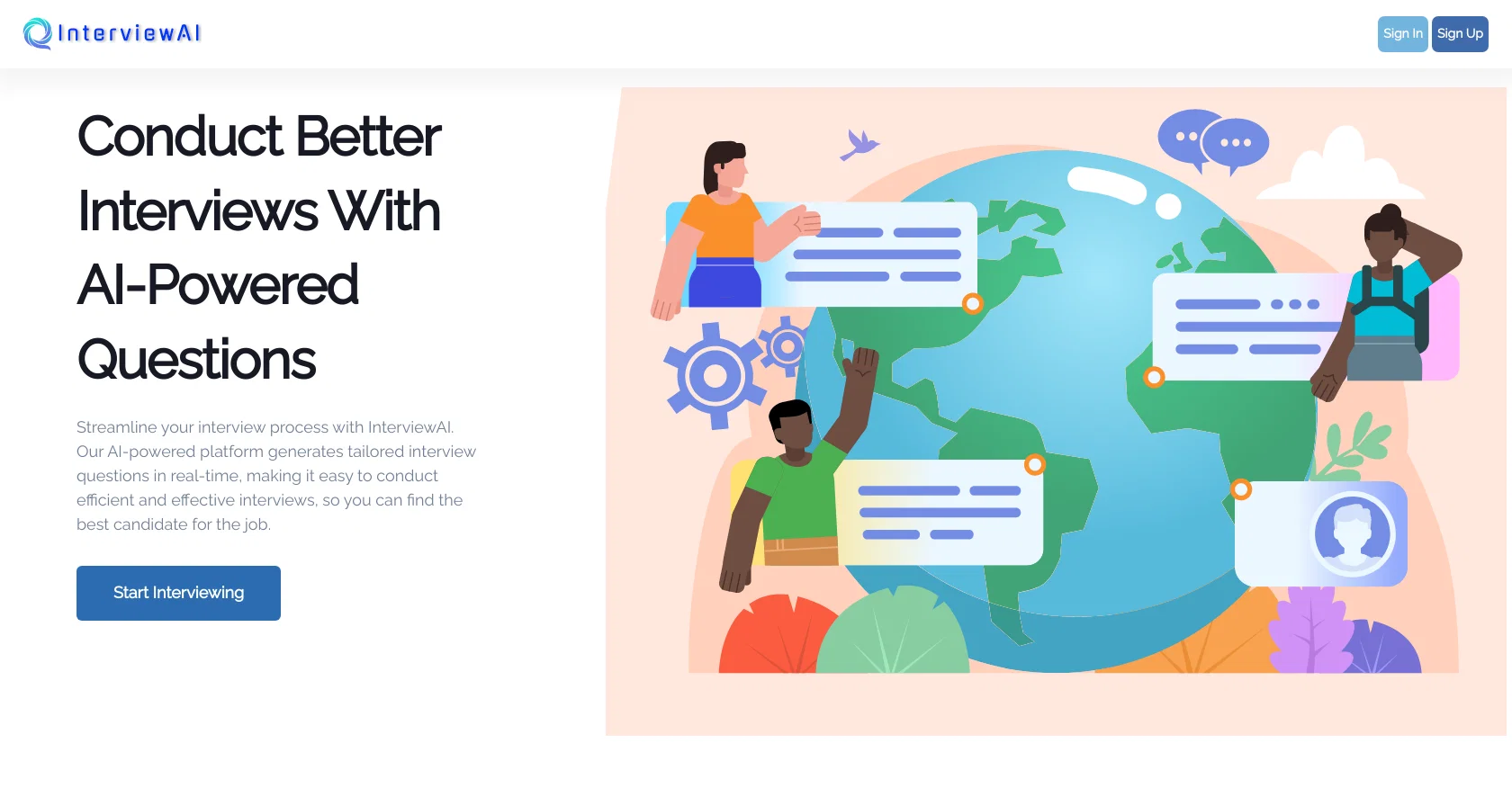 InterviewAI website