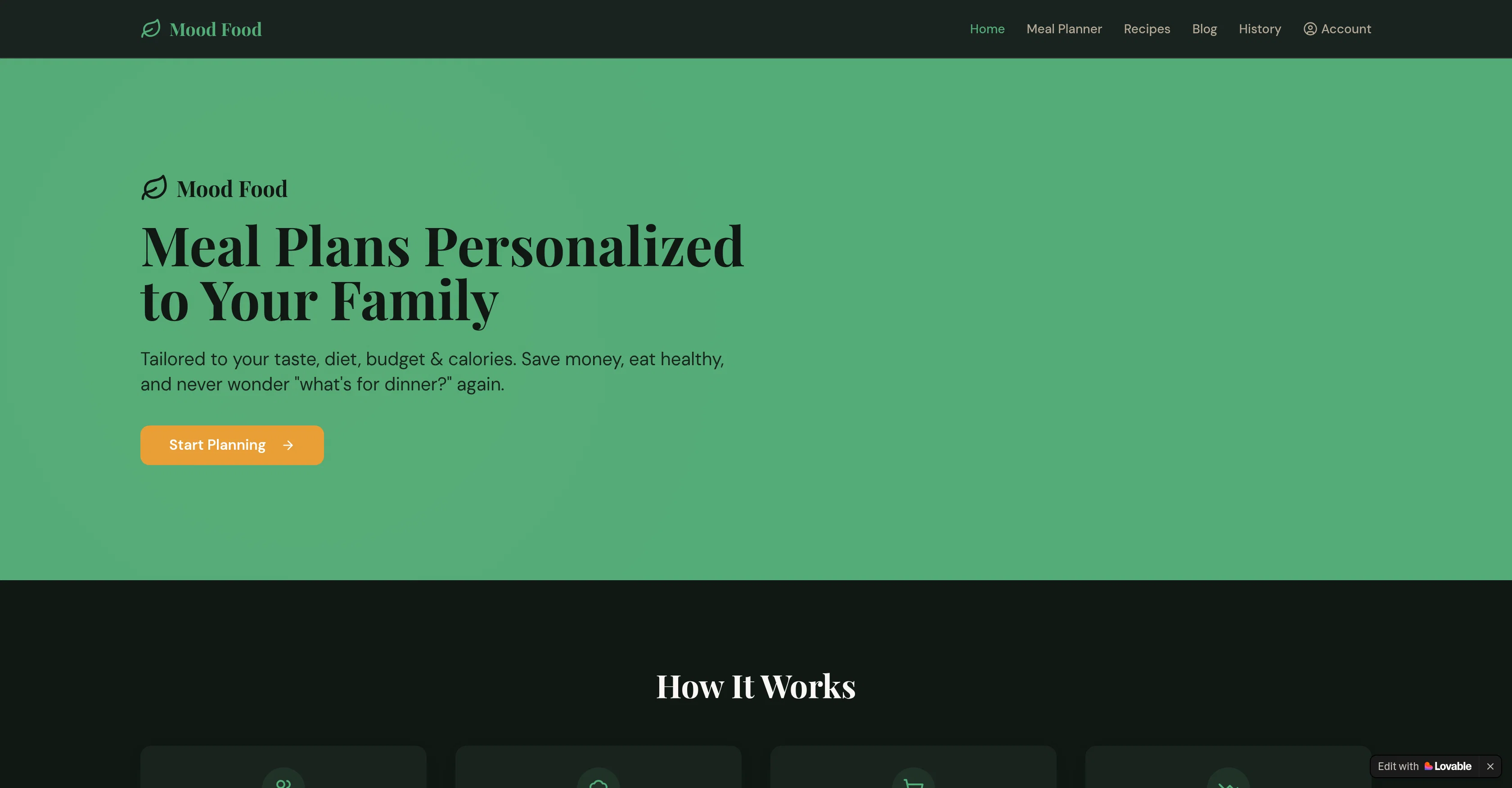 Meal Plans Personalized to Your Family website