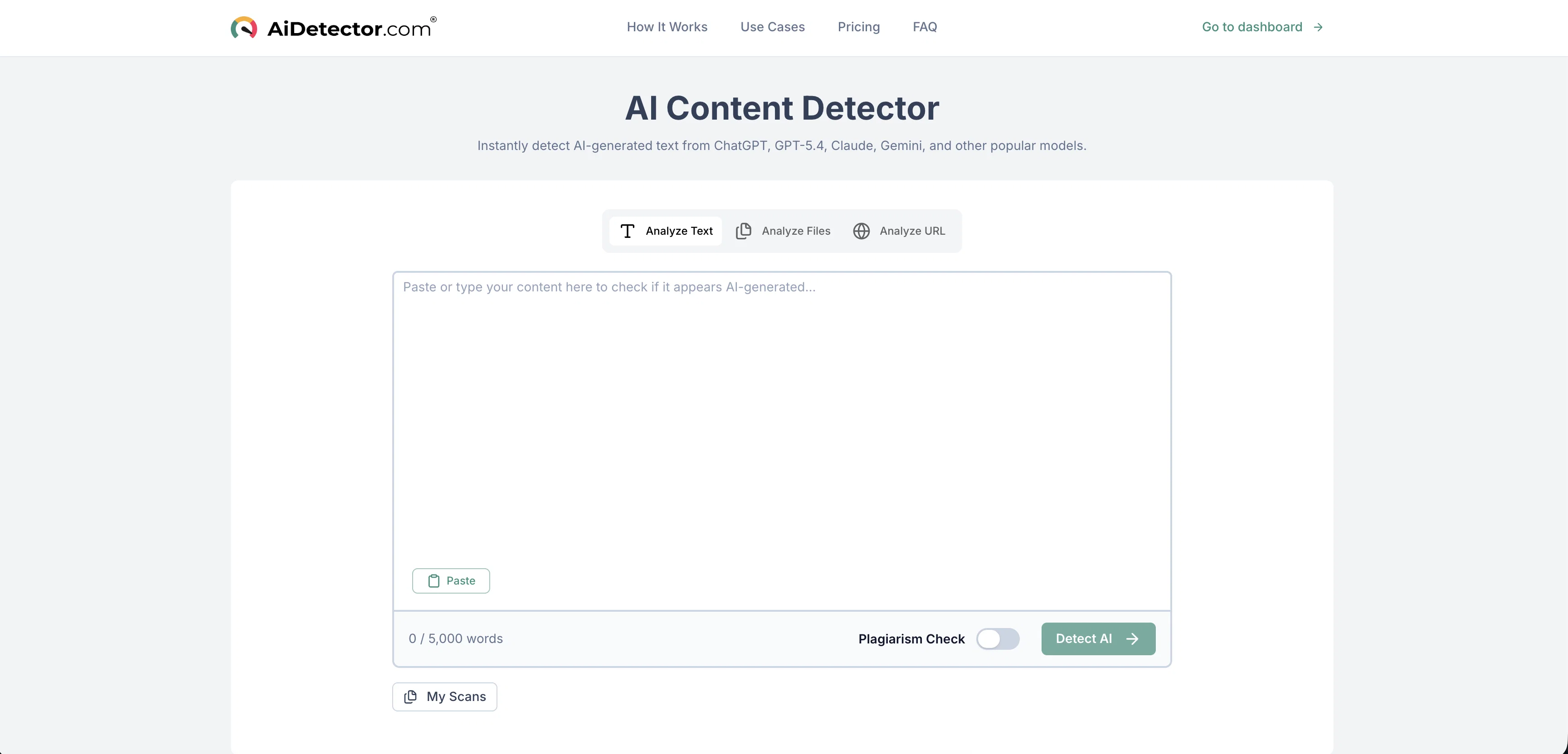 AiDetector.com website