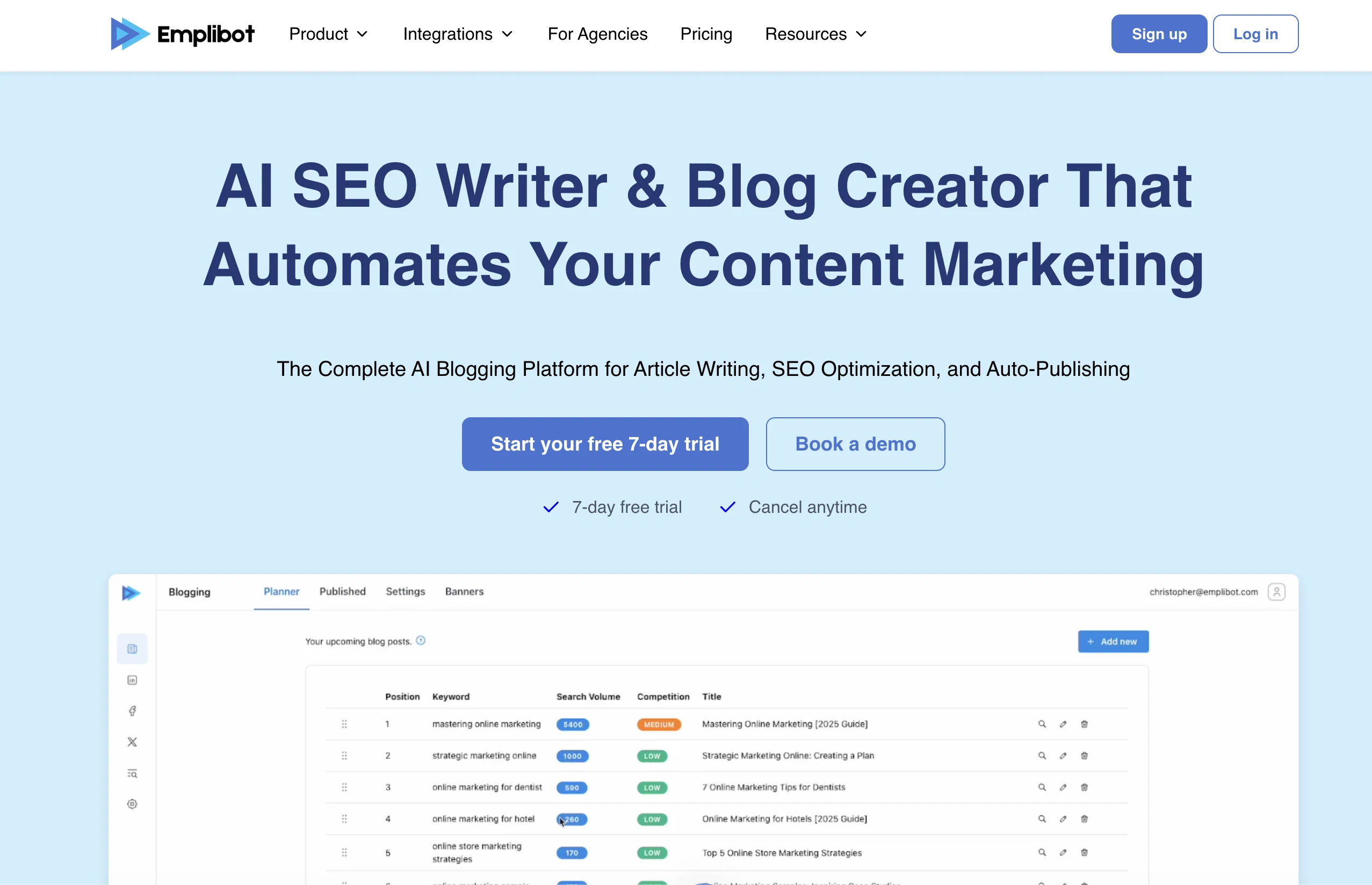 Emplibot website