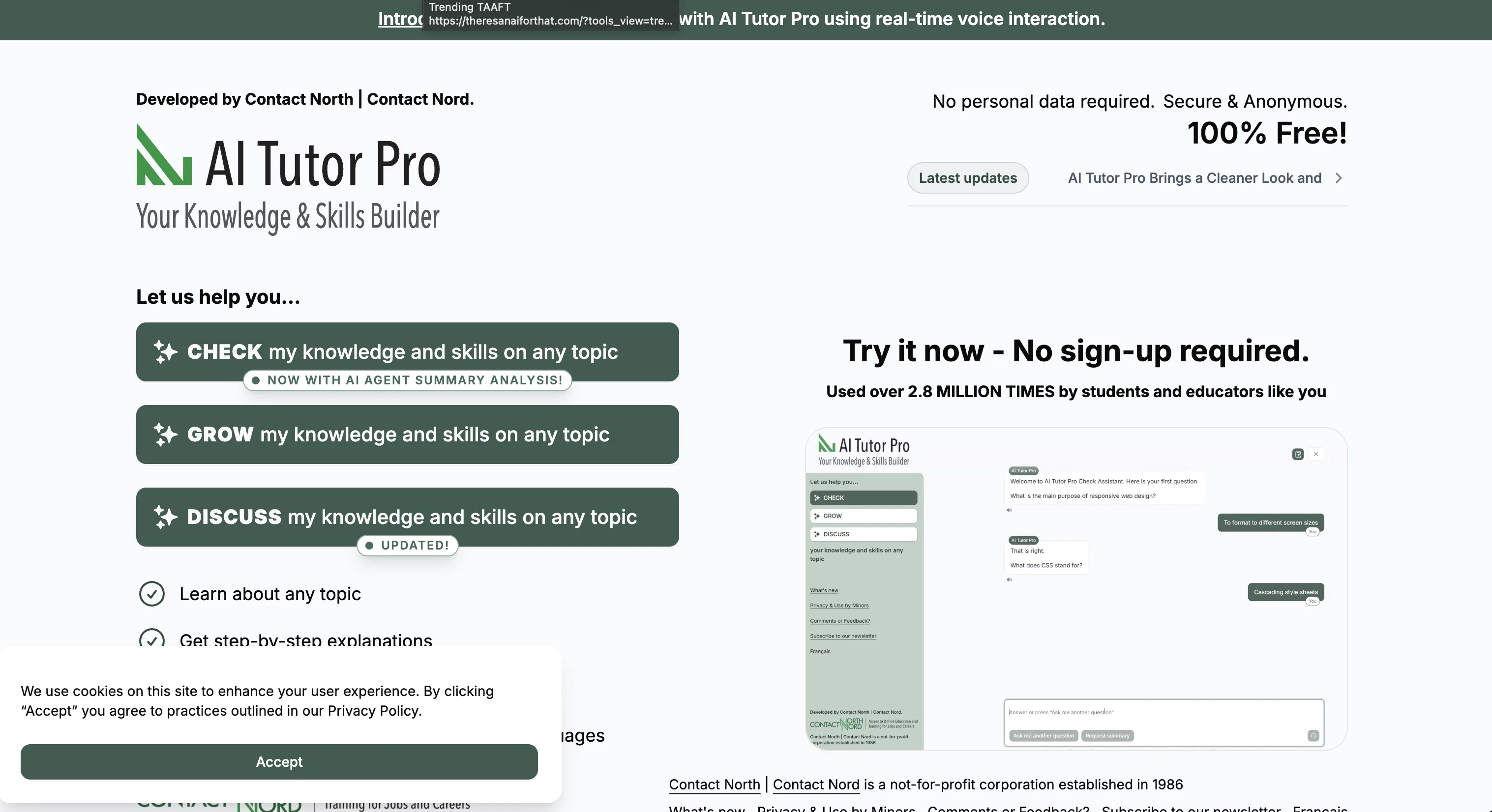 AI Tutor Pro website