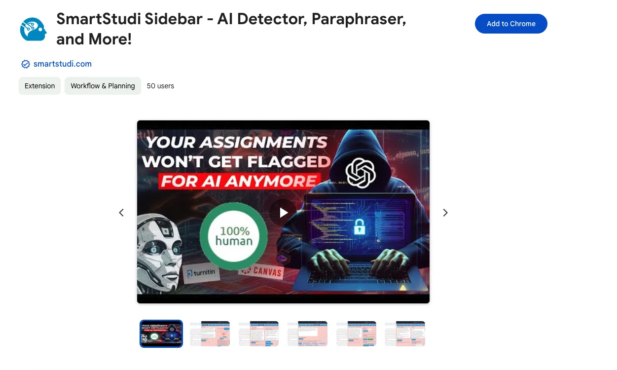 SmartStudi Sidebar website