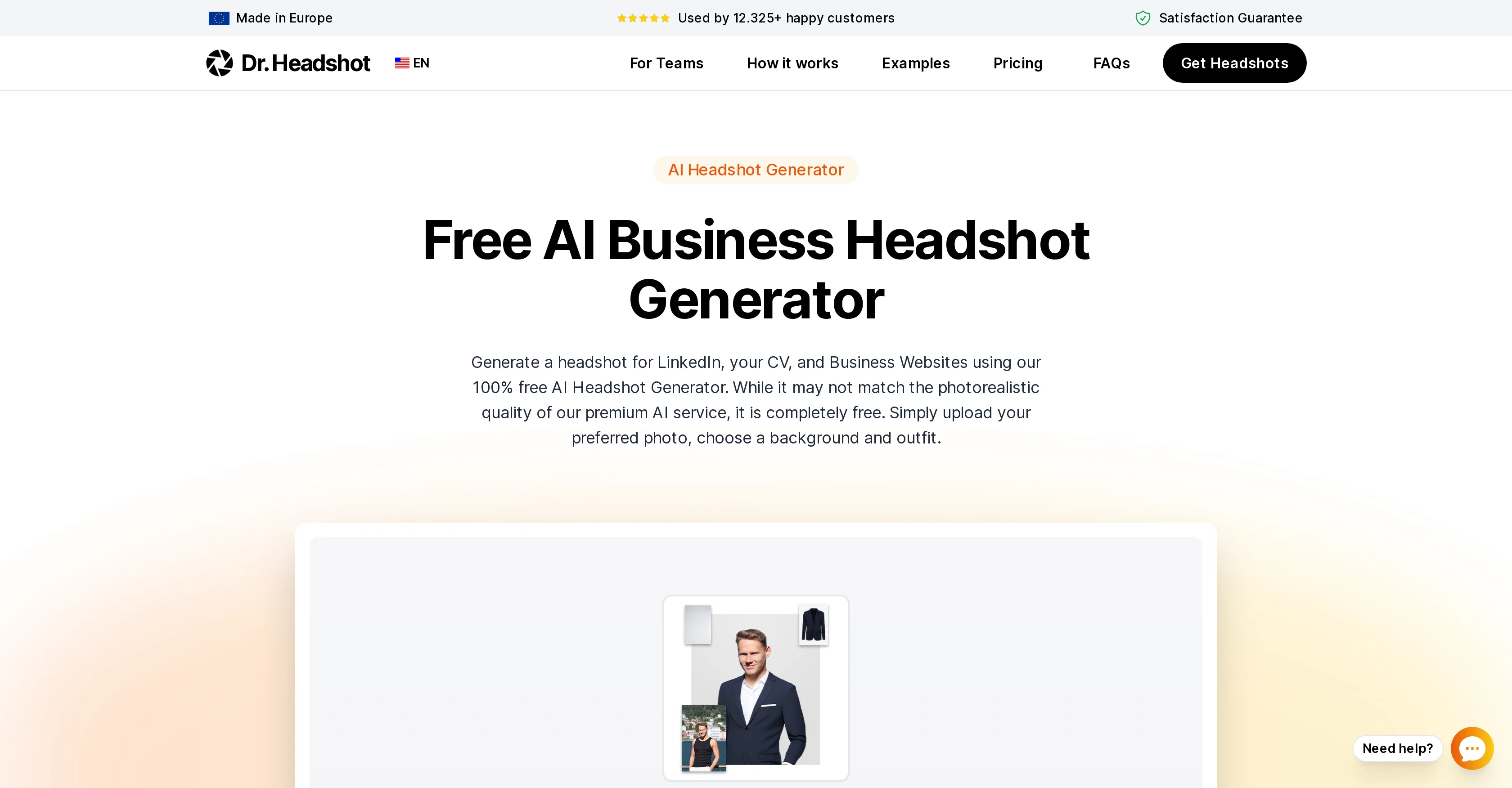 Dr. Headshot website