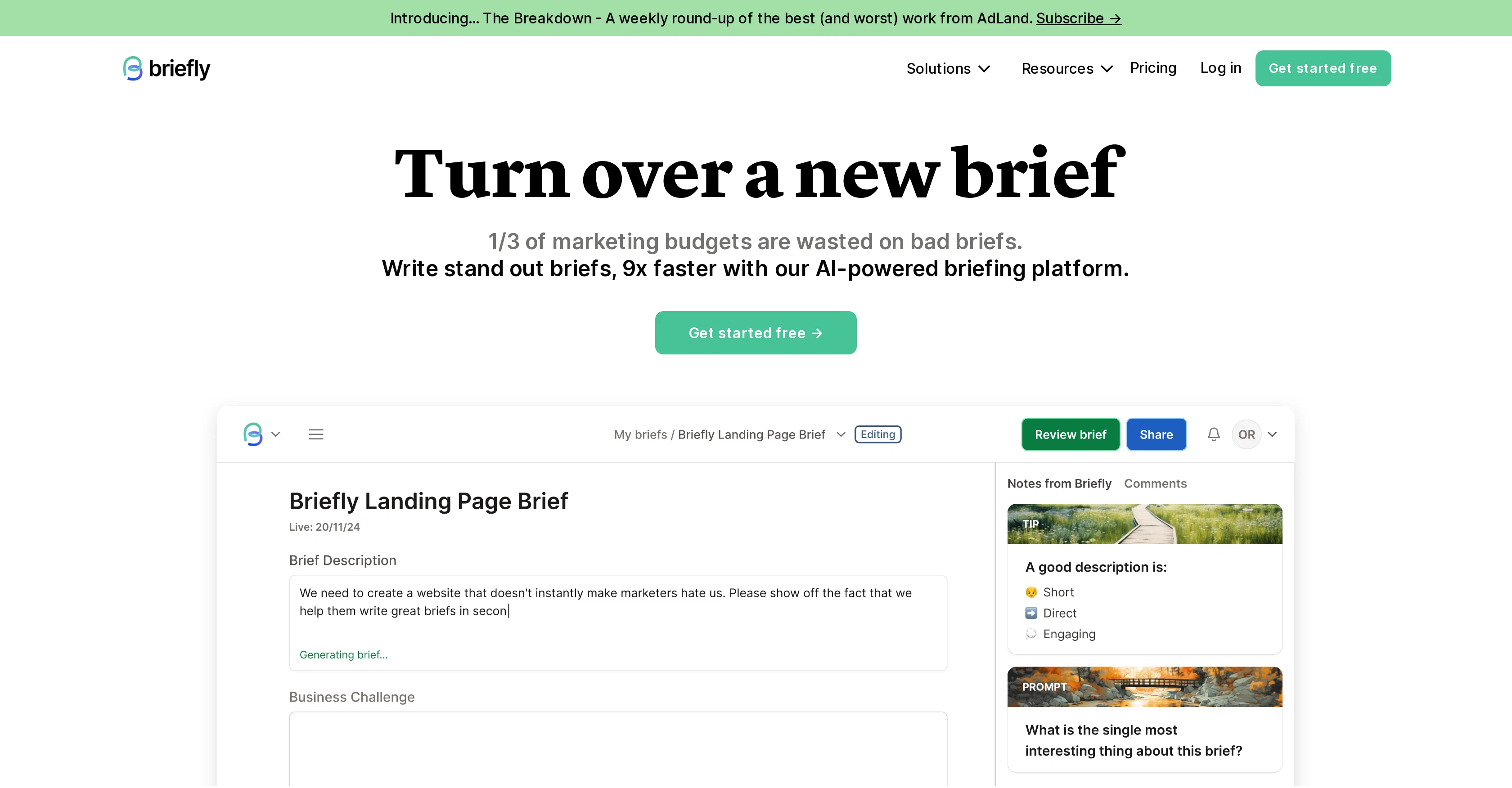Briefly website