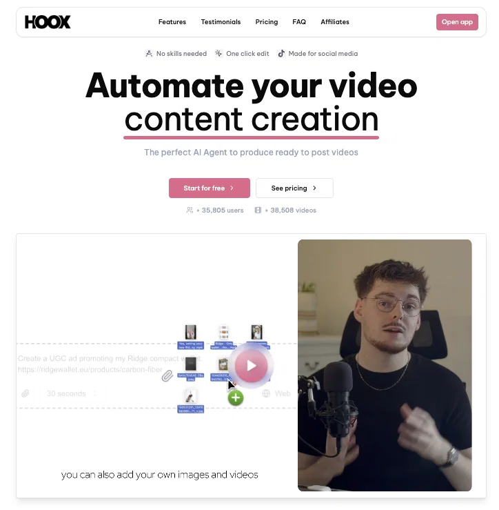 Hoox website