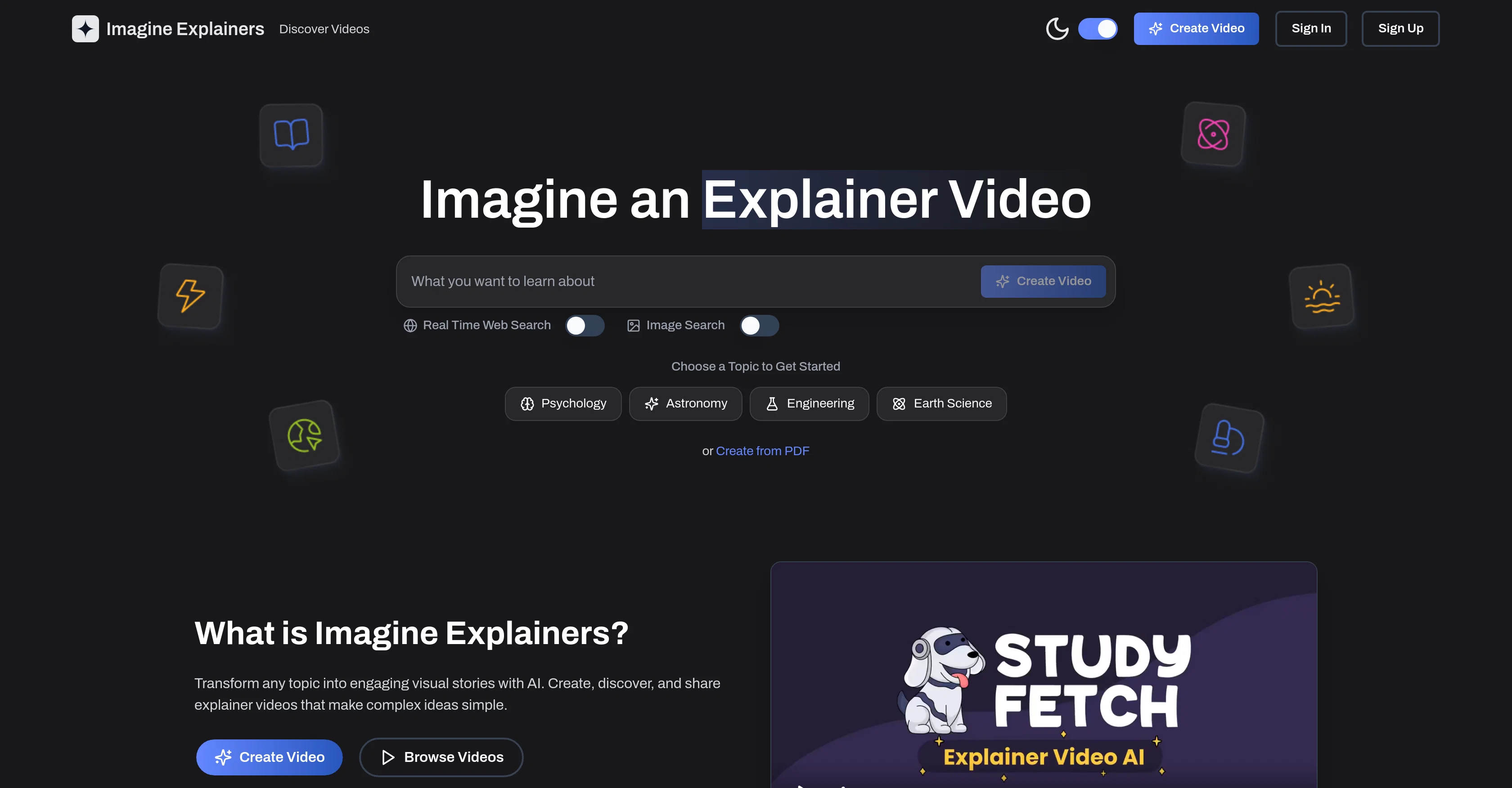Imagine Explainers website