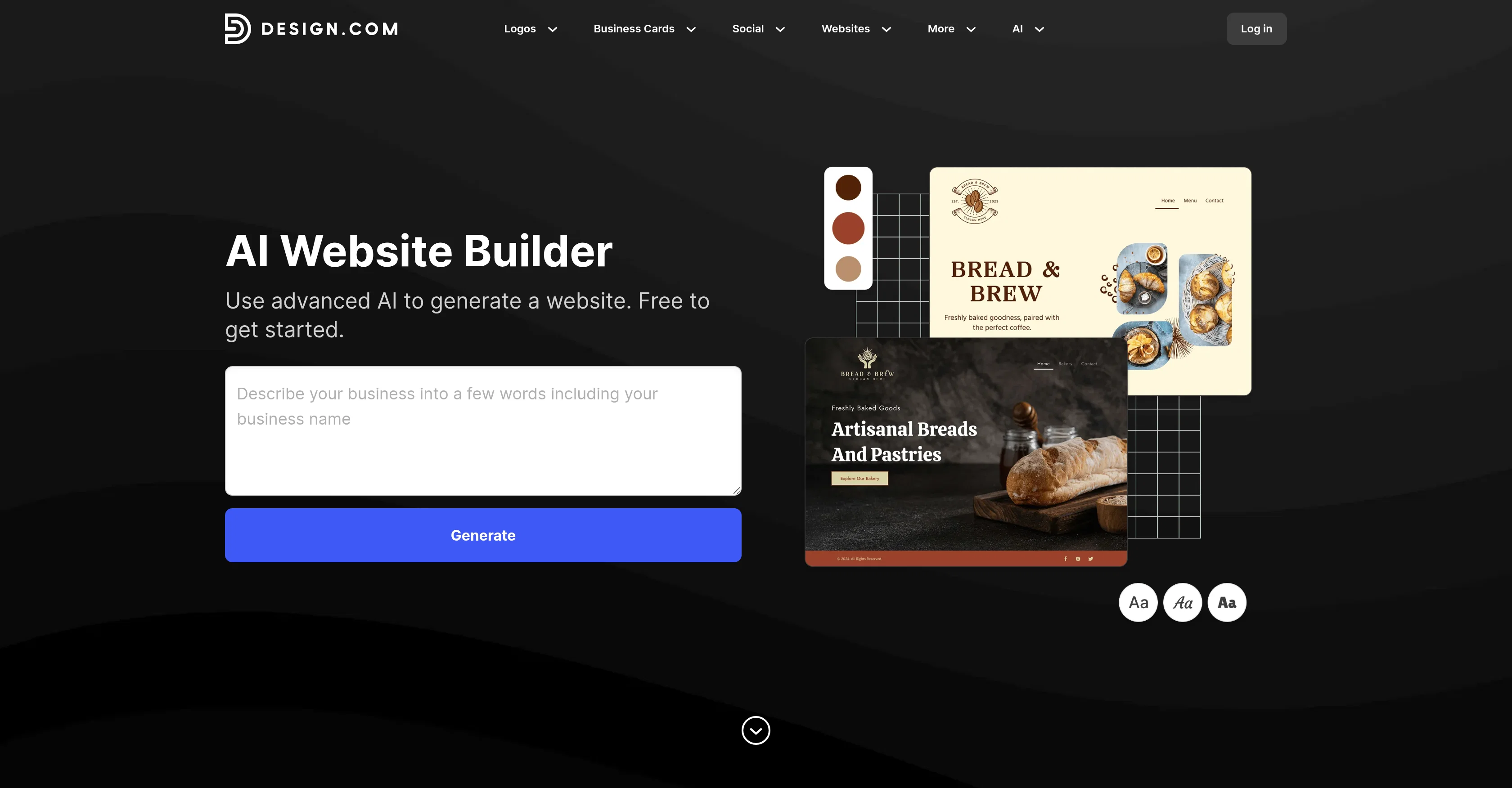 Design.com | AI Website Builder website