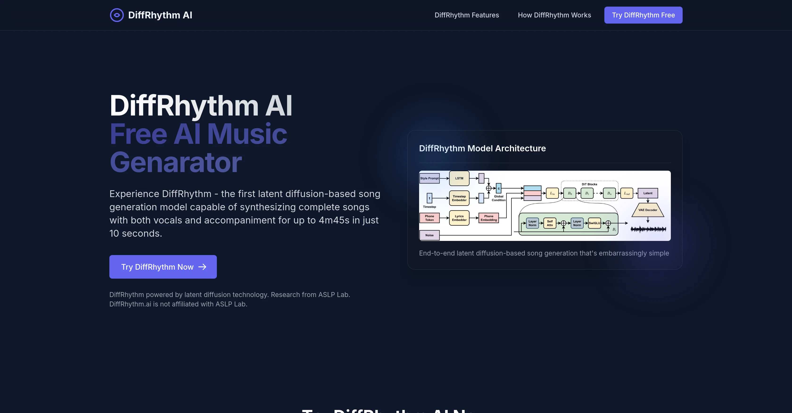 DiffRhythm website