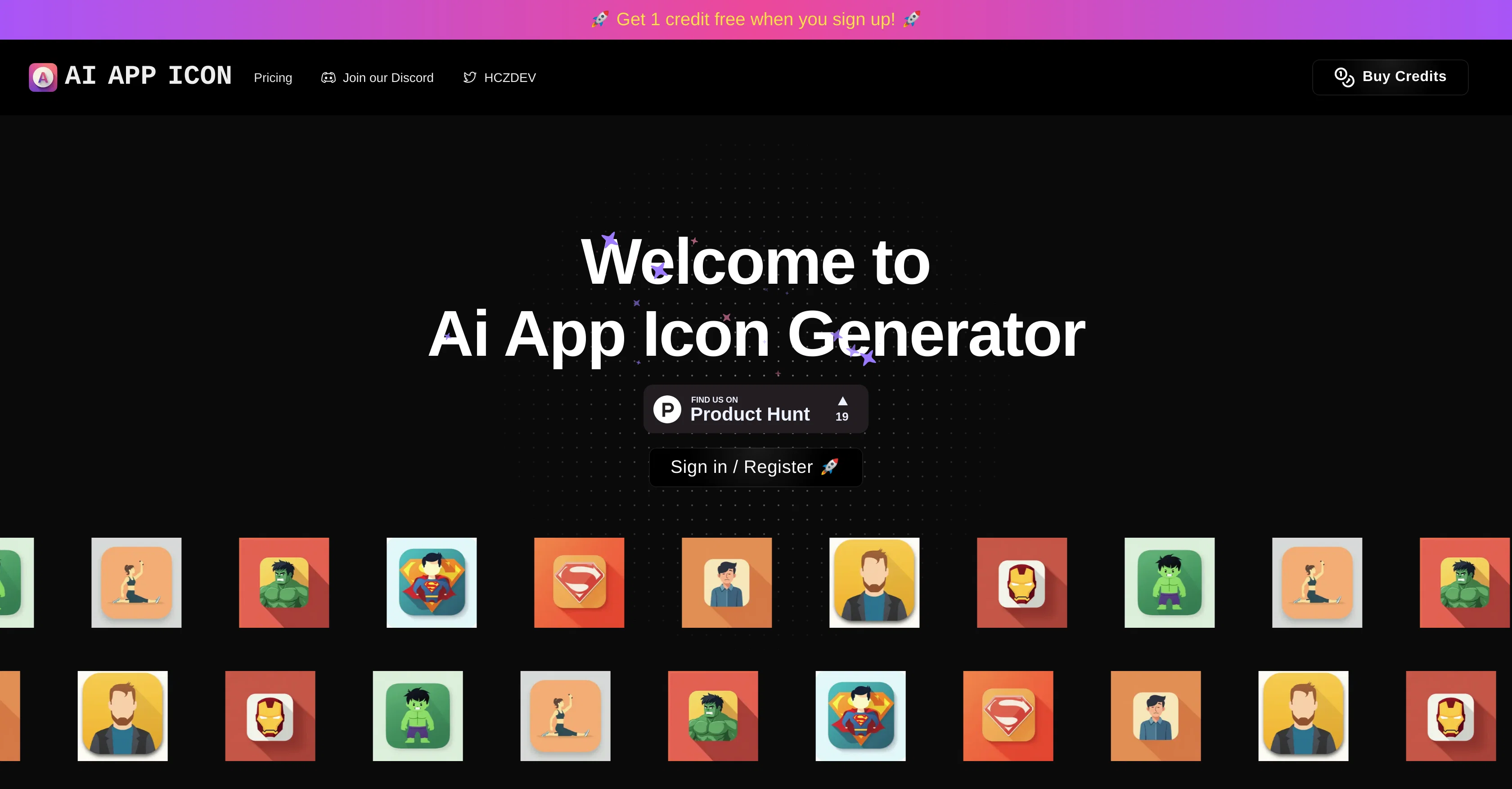 AI App Icons website