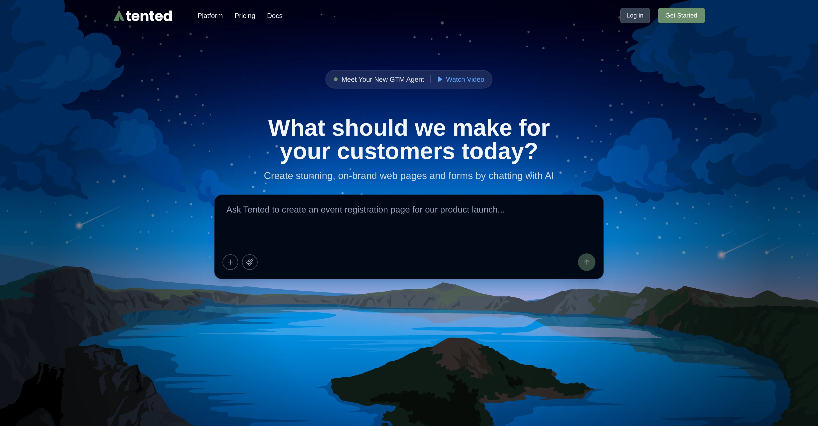 Tented website