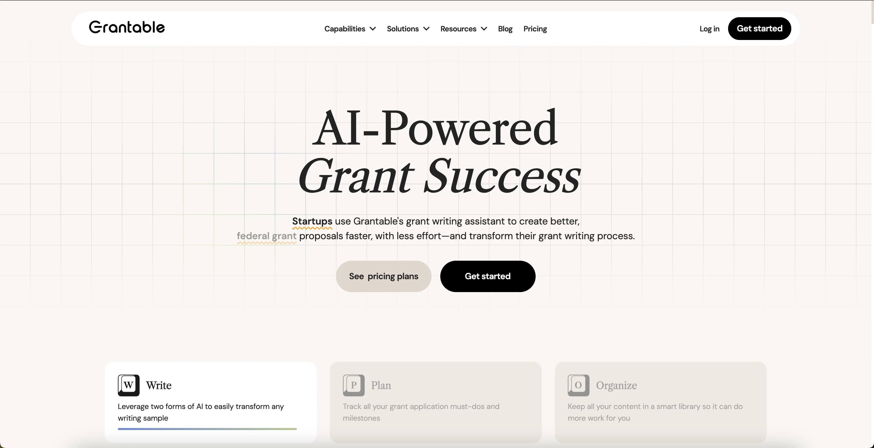Grantable website