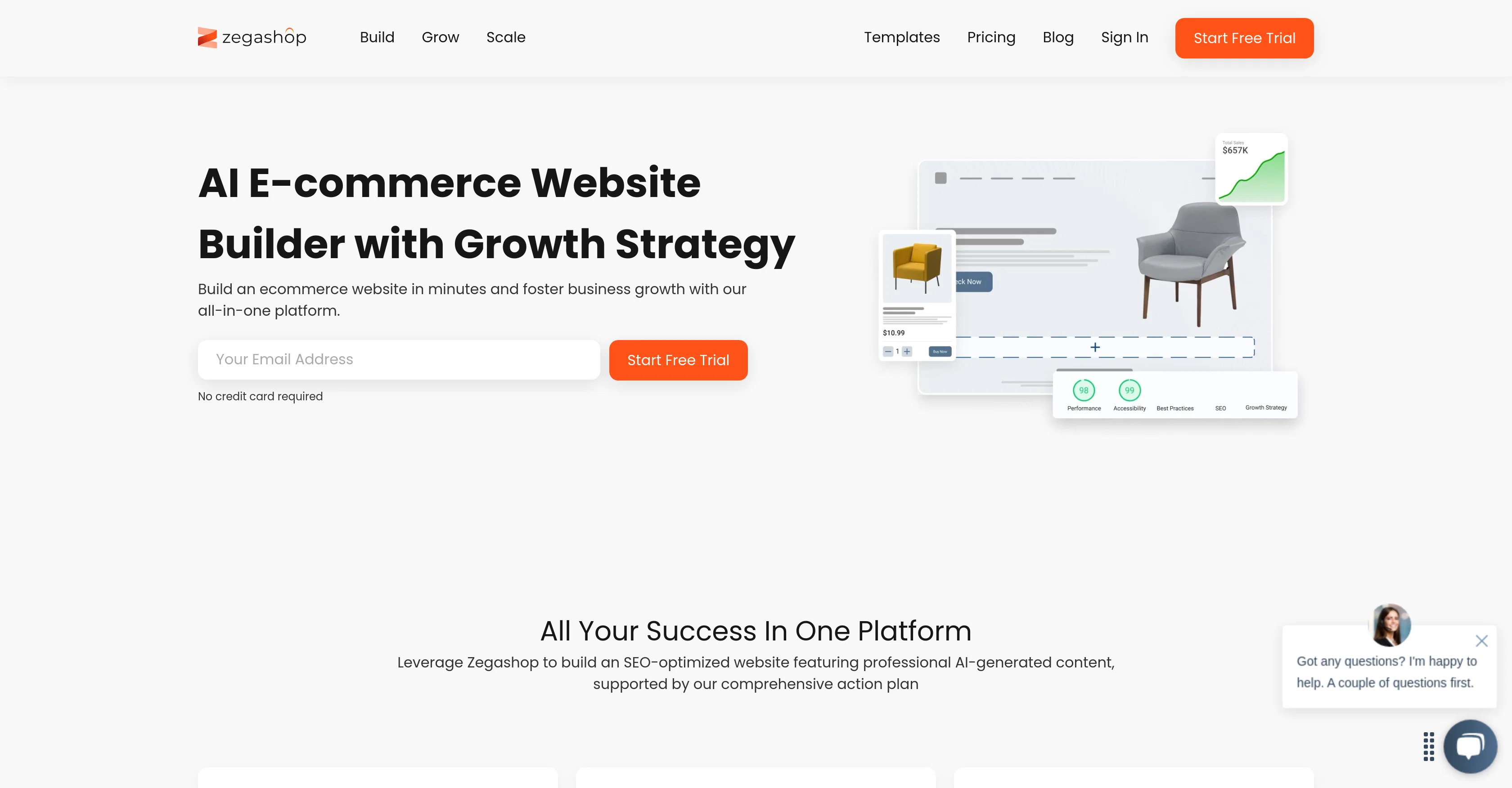 Zegashop website
