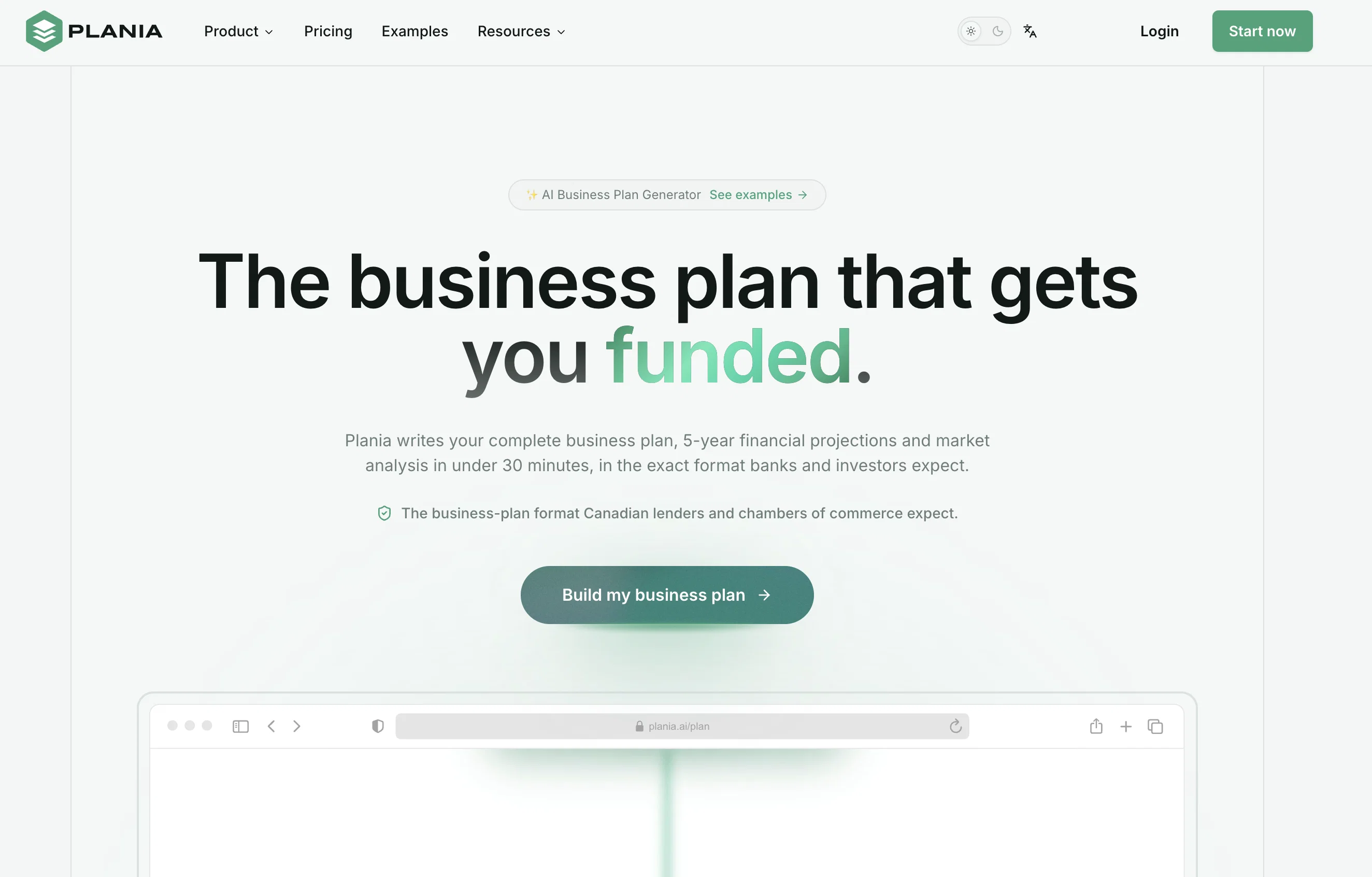 Plania website