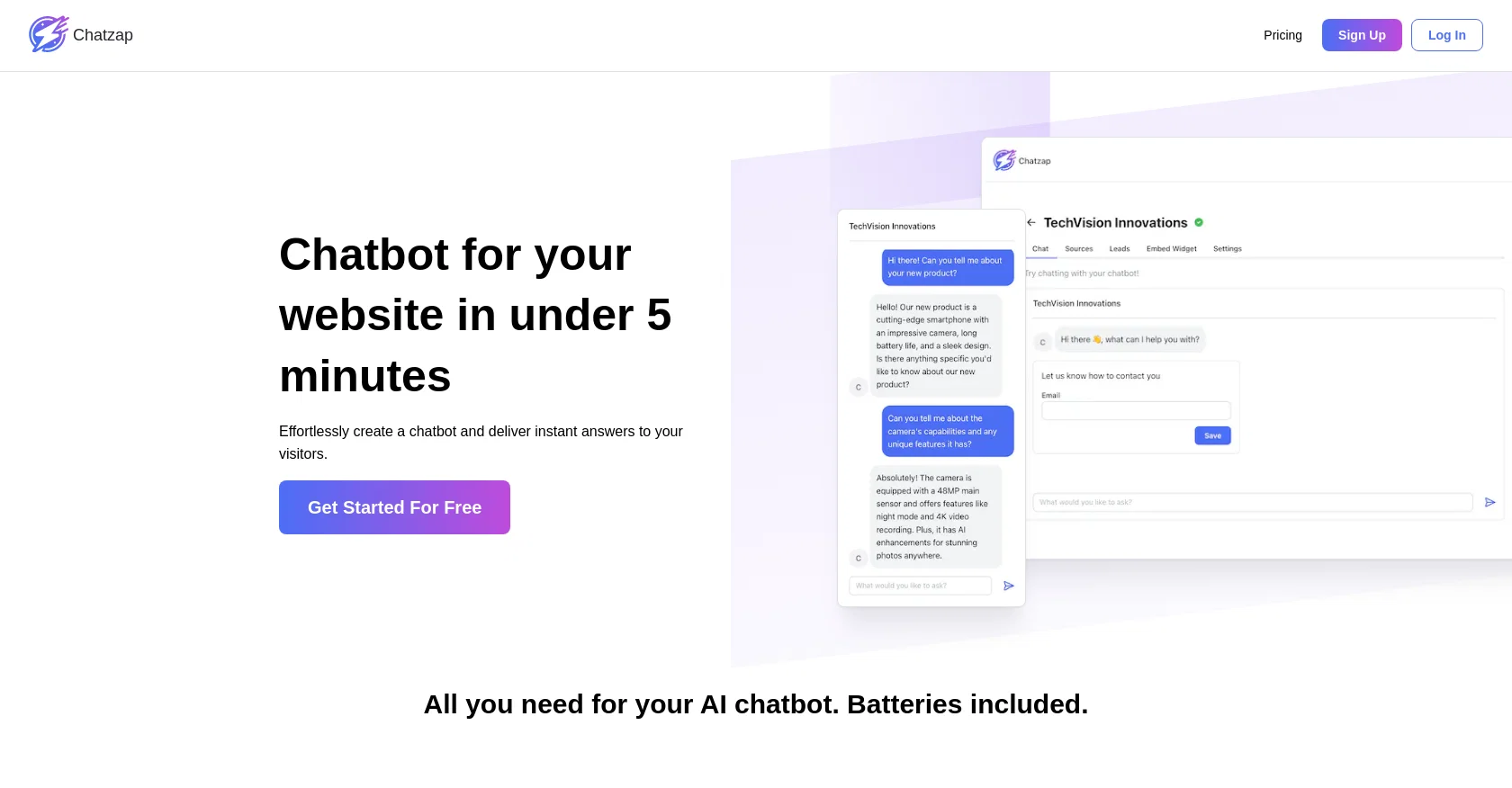 Chatzap website