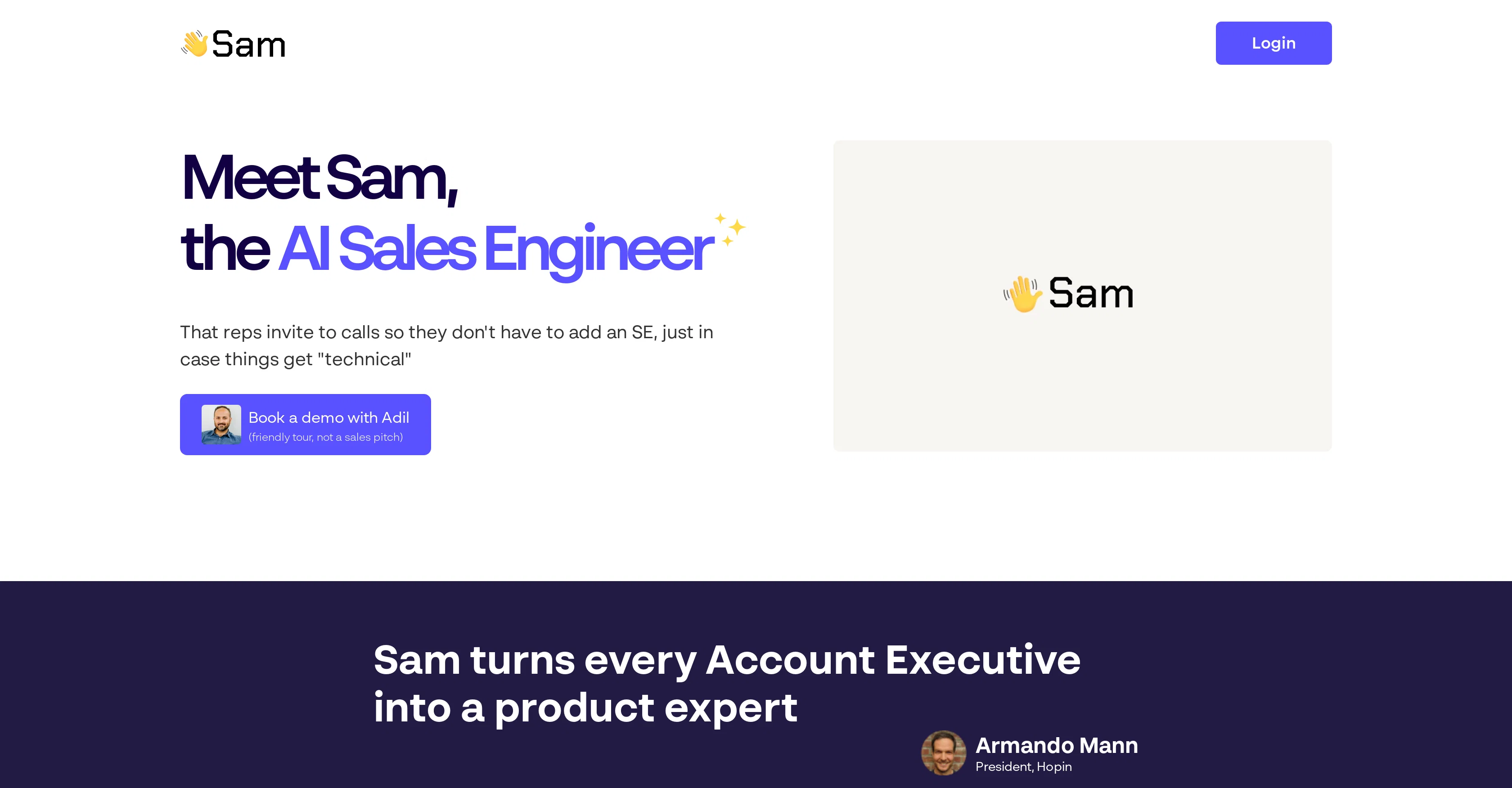 HeySam website