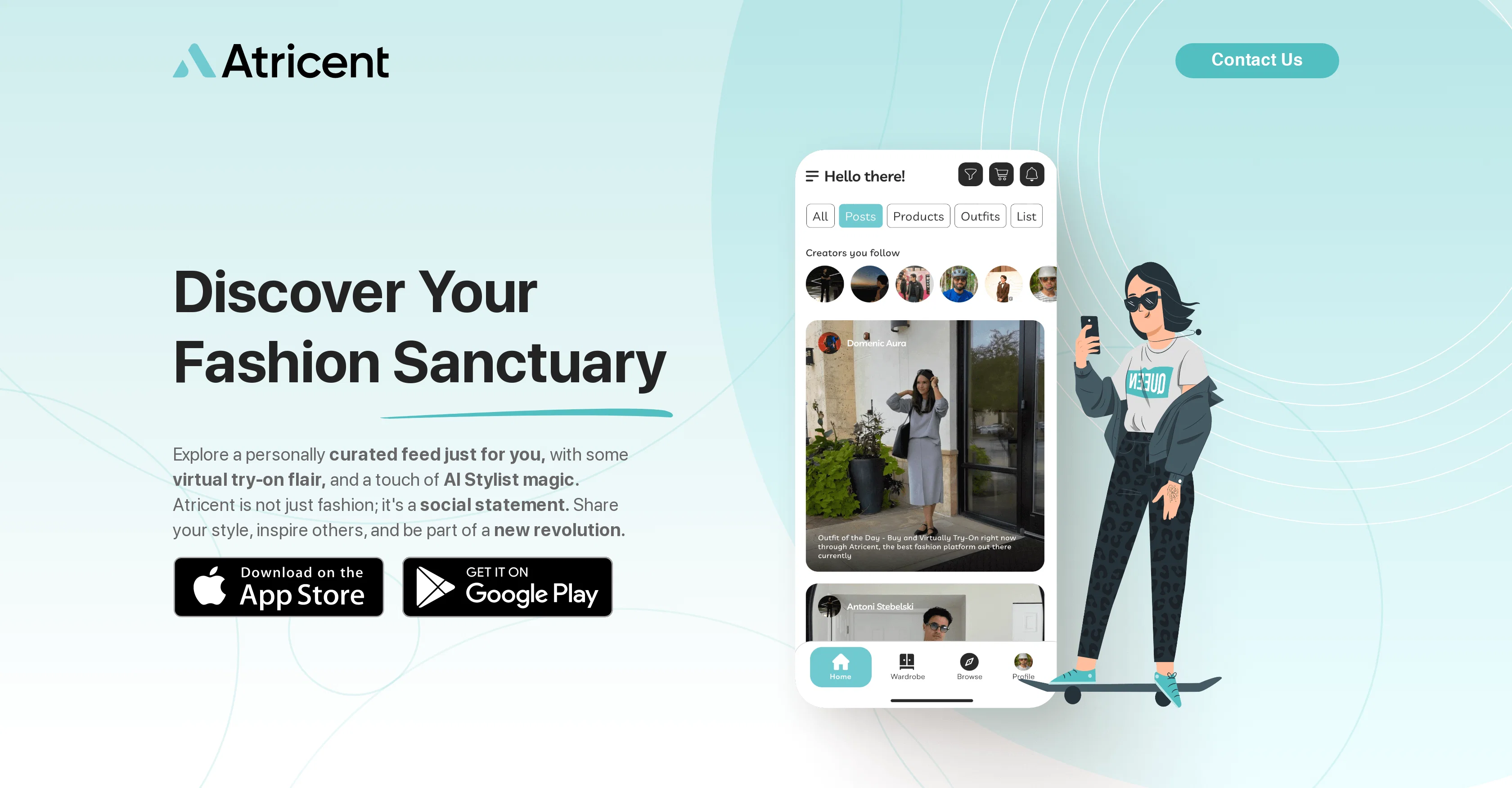 Atricent website