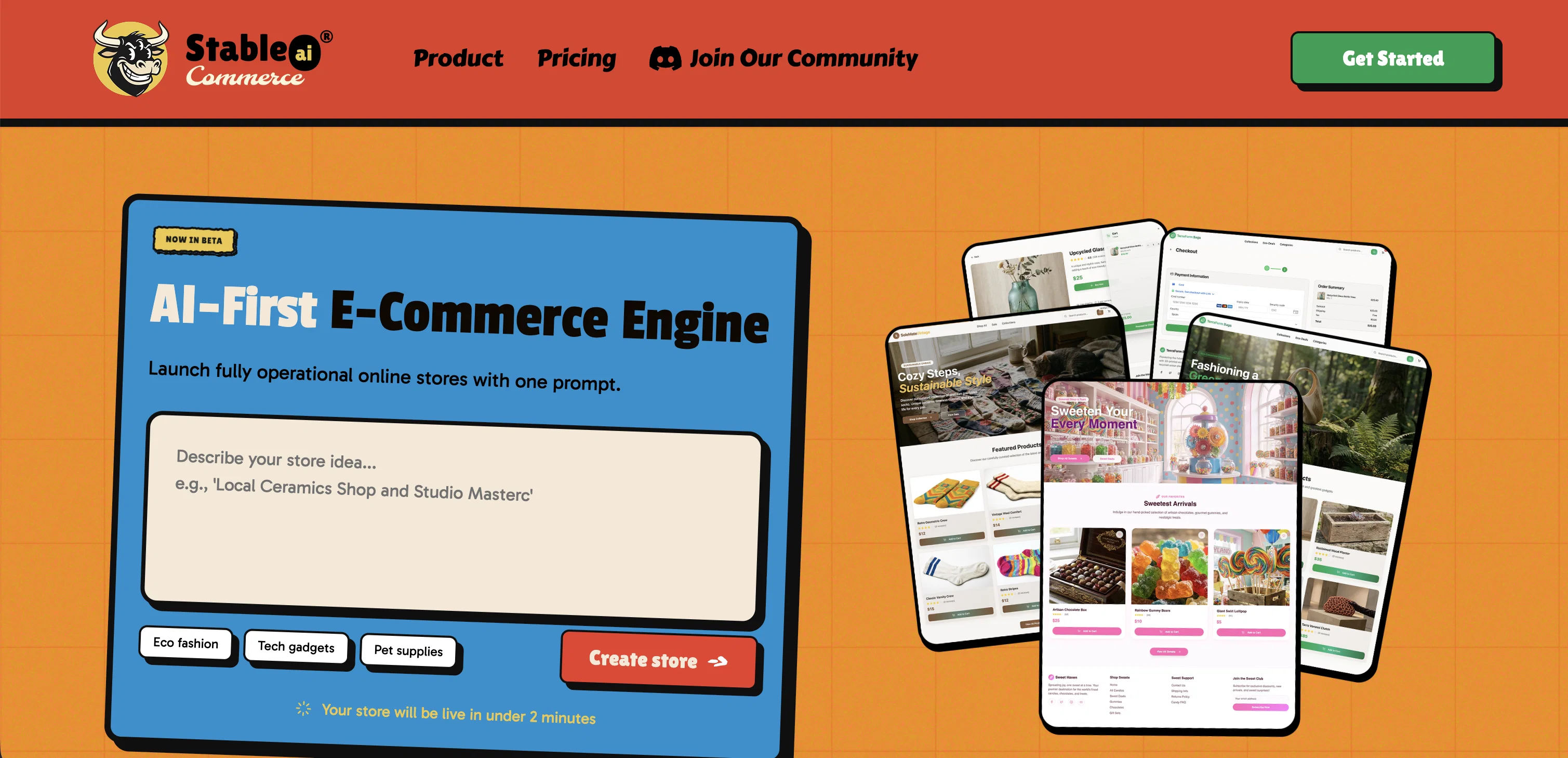 Stable Commerce website