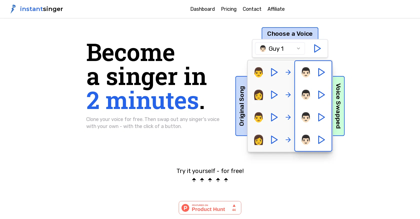 Instant Singer website