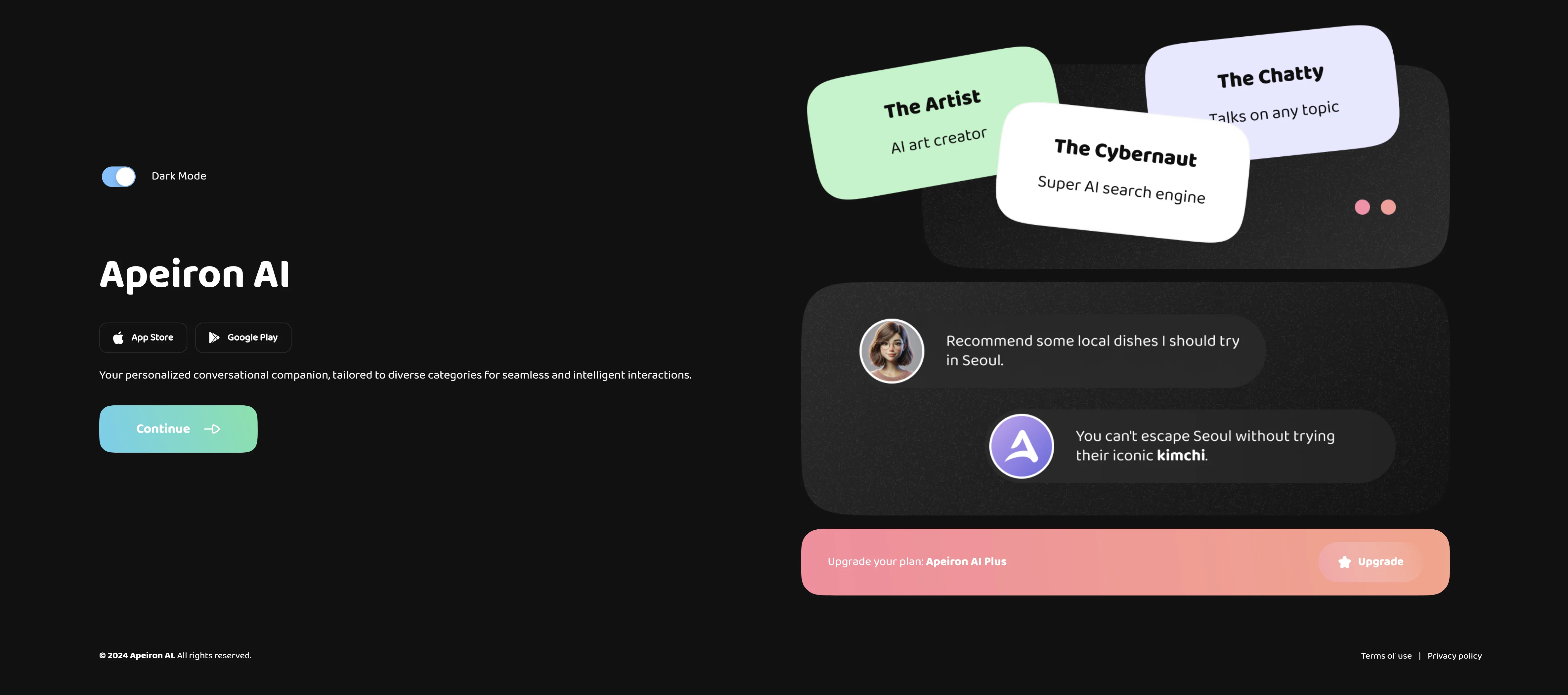 Apeiron AI website