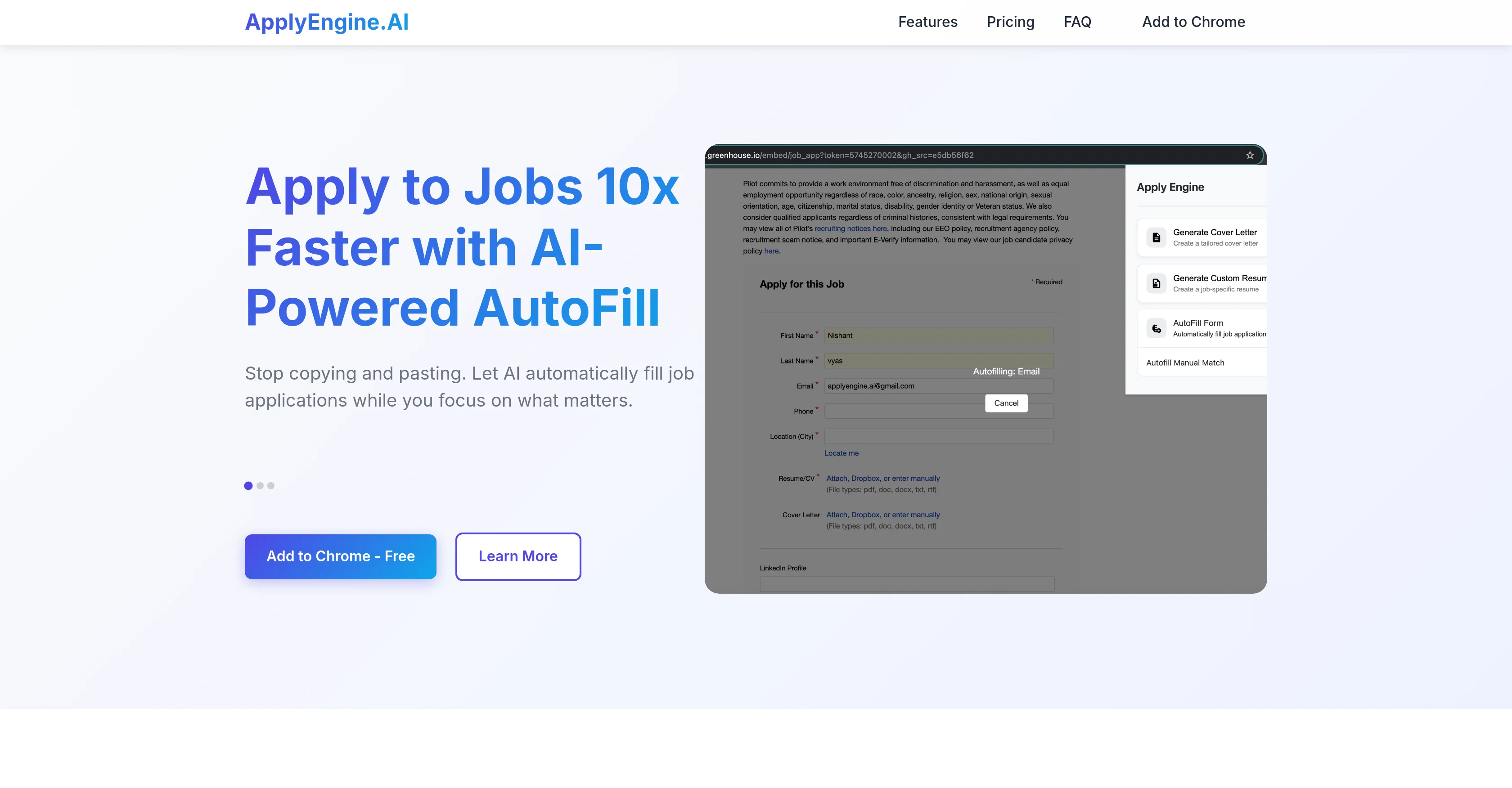 ApplyEngine.AI website