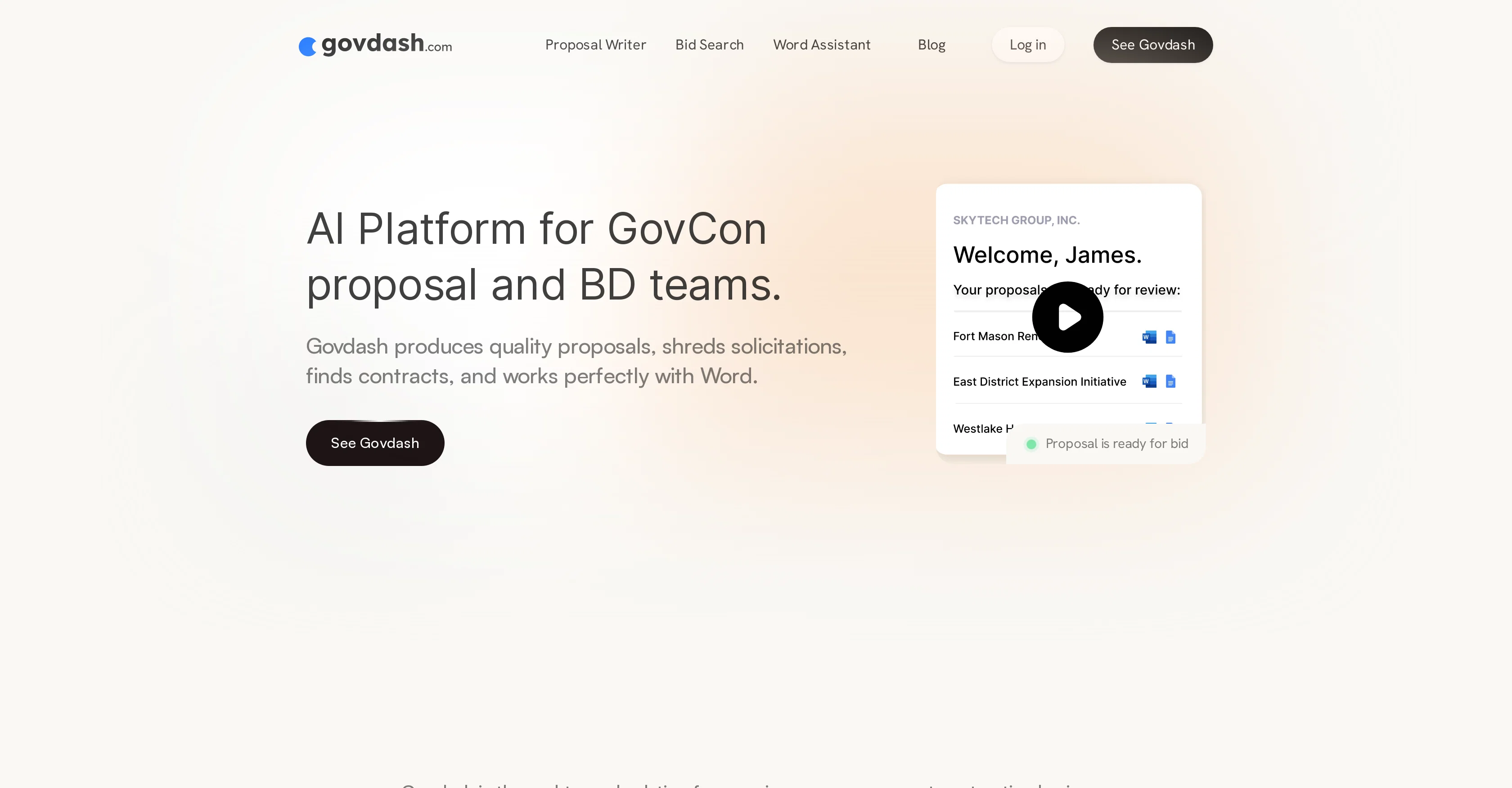 Govdash website