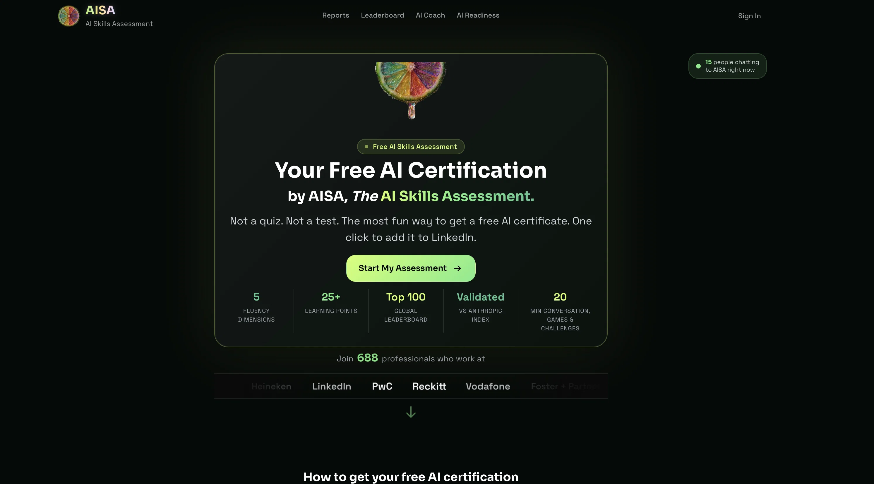 AISA - AI Skills Assessment website