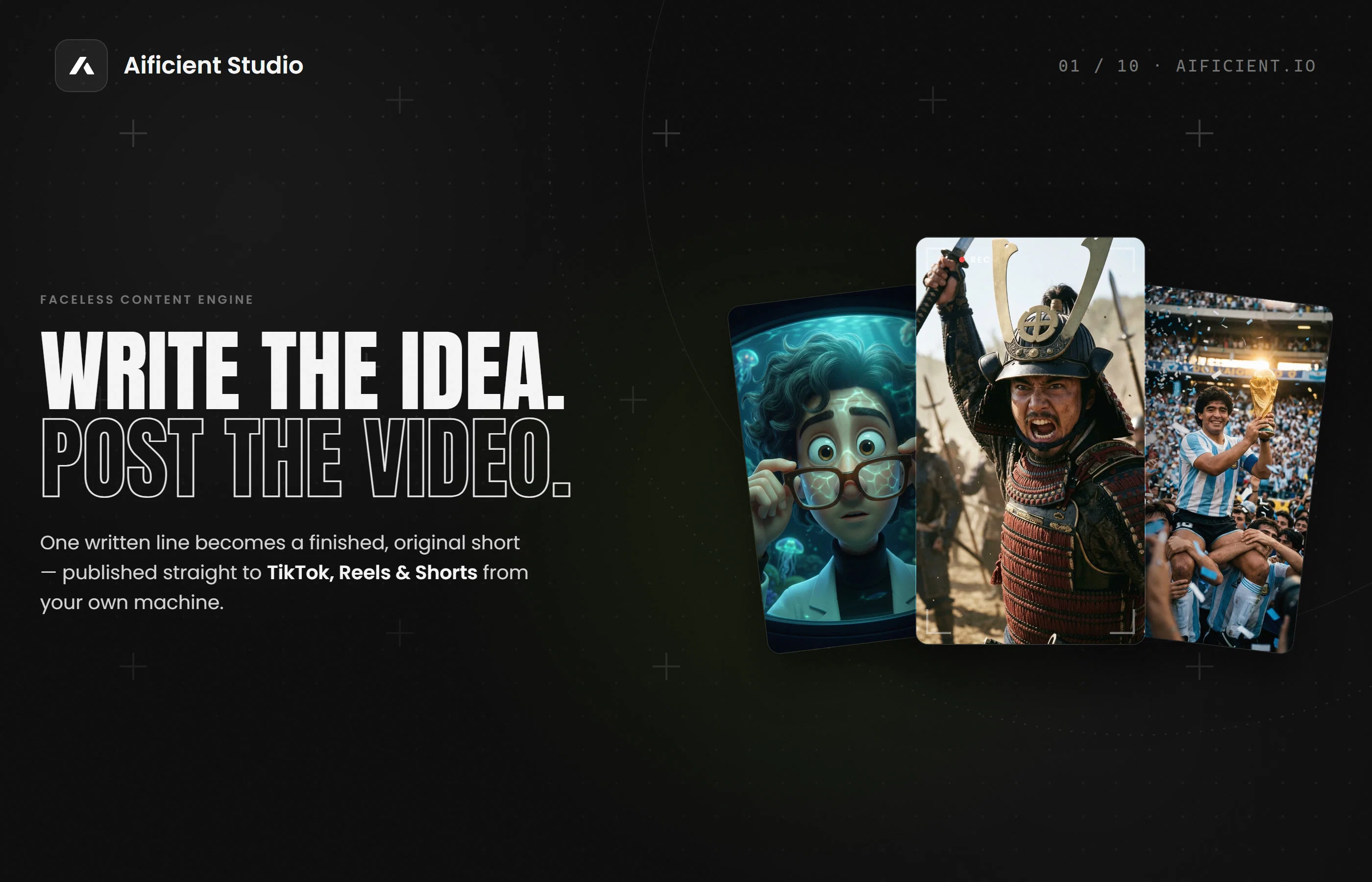 Aificient Studio website
