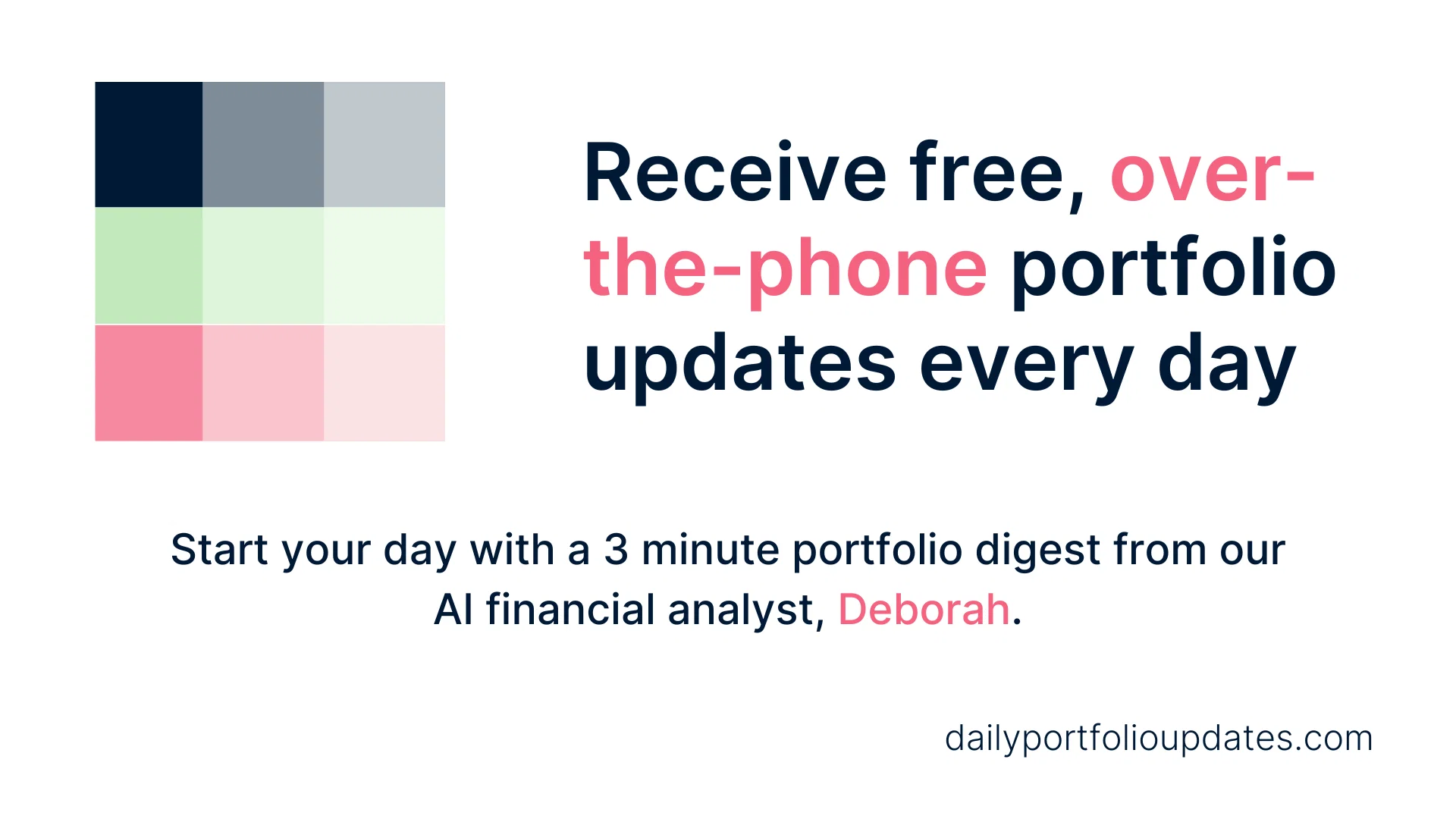 Deborah - Daily Portfolio Updates website
