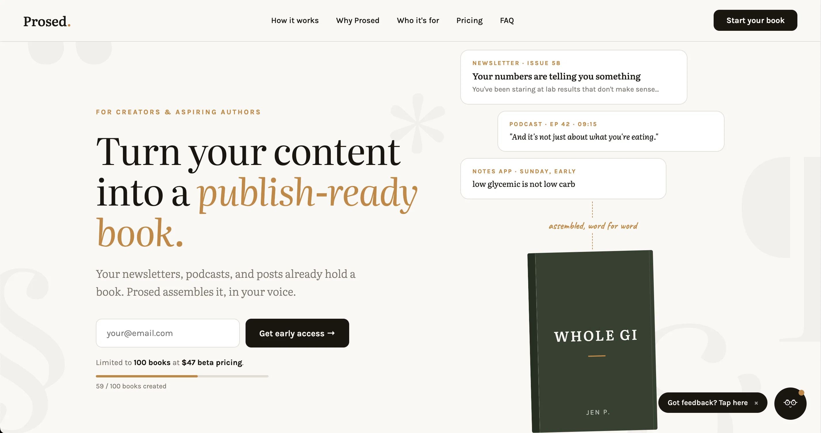 Prosed website