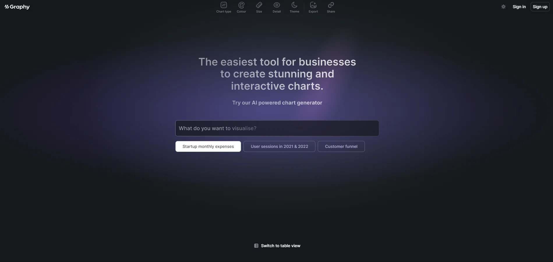 Graphy app website