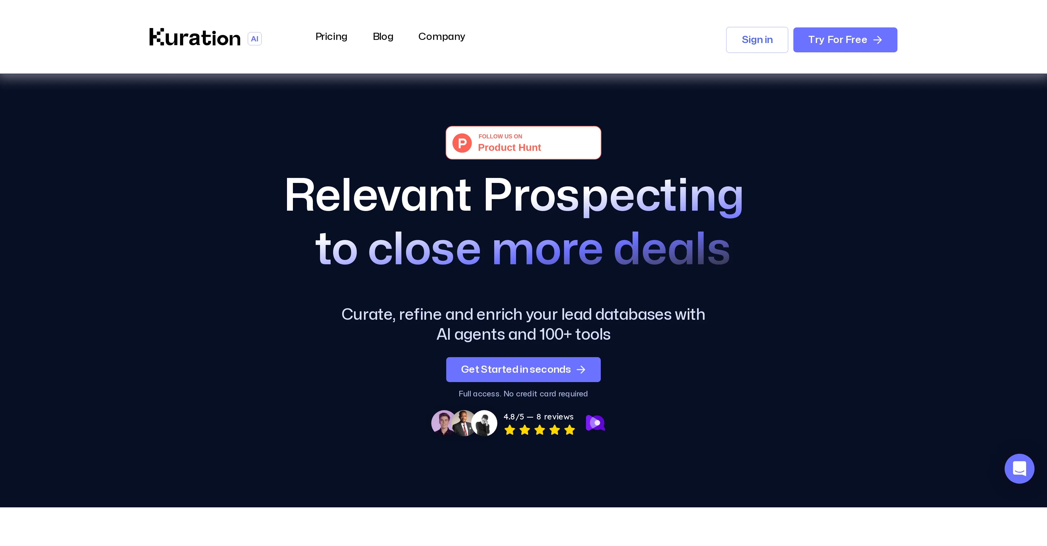 B2B Research AI Agent website