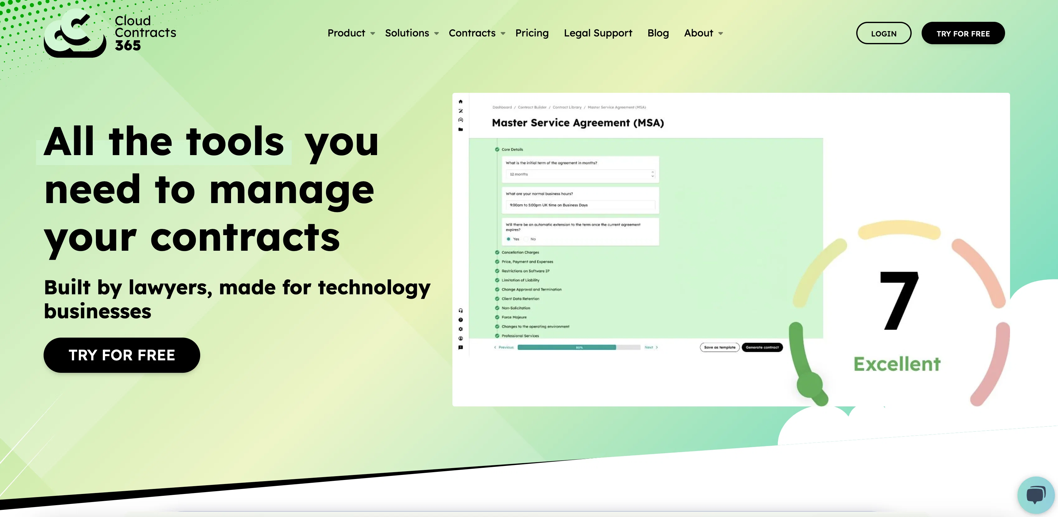 Cloud Contracts 365 website