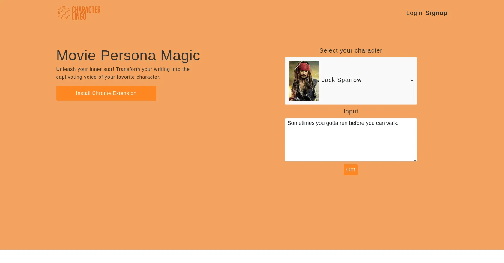 Character lingo website