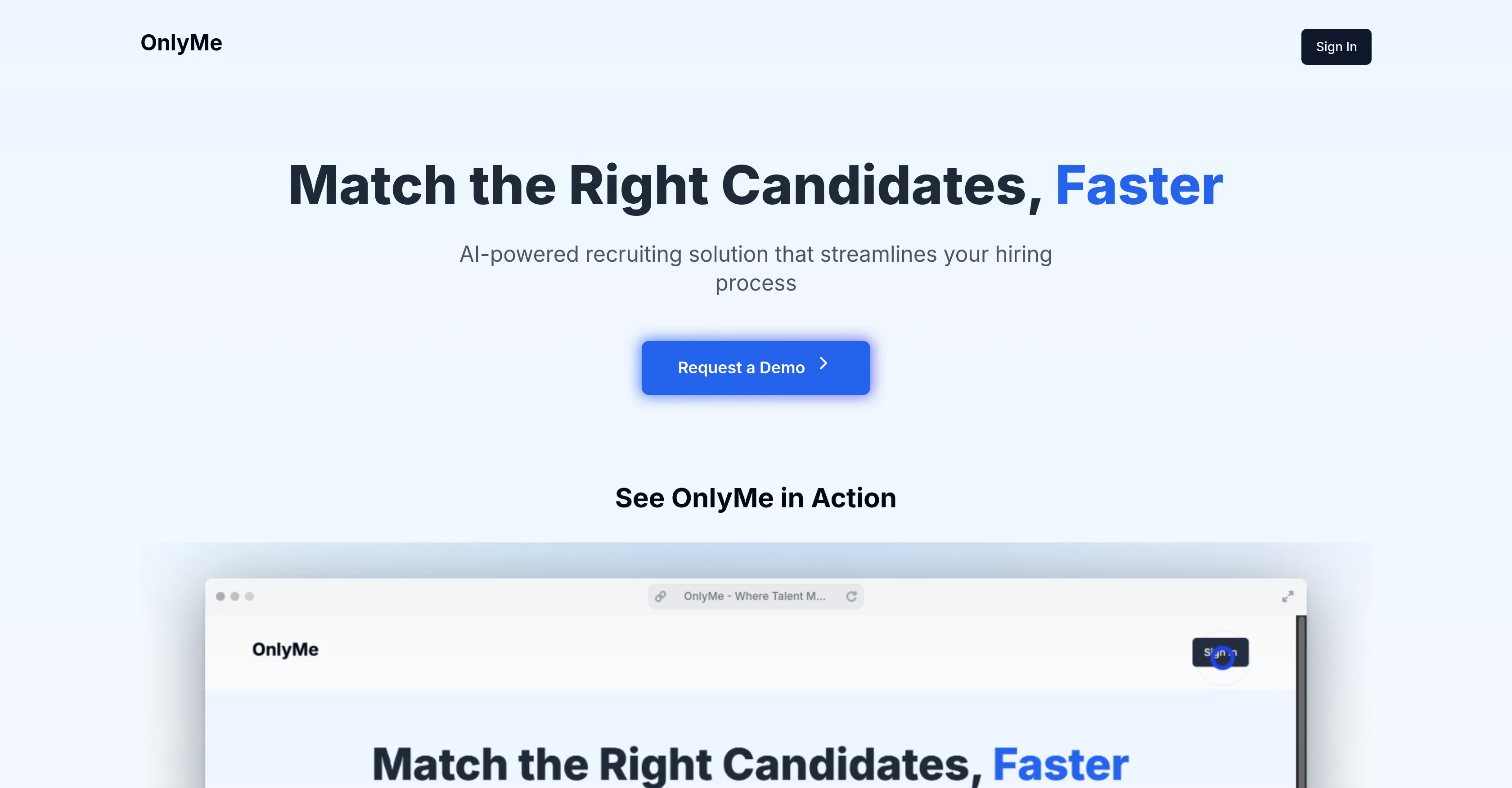 OnlyMe website