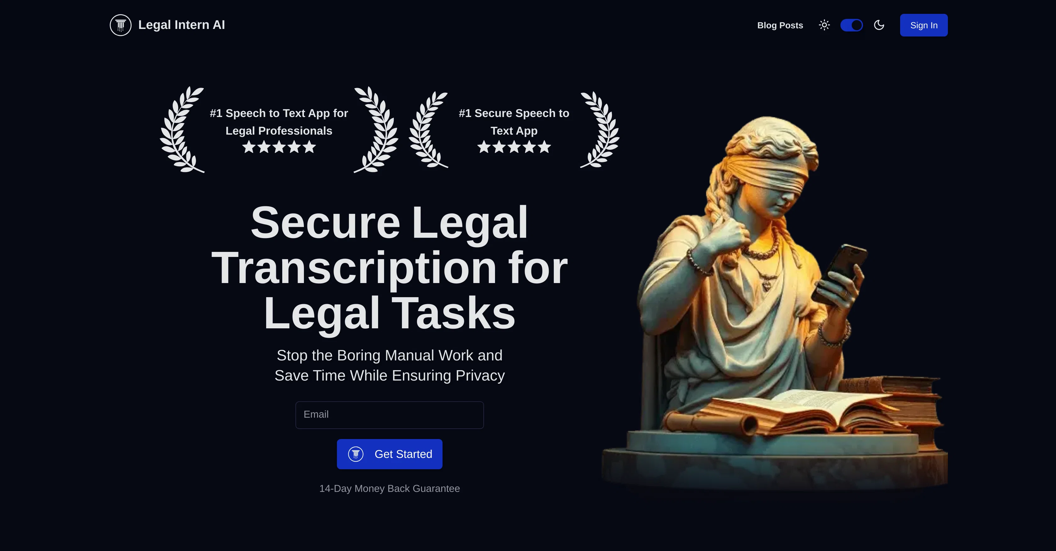 Legal Intern AI website