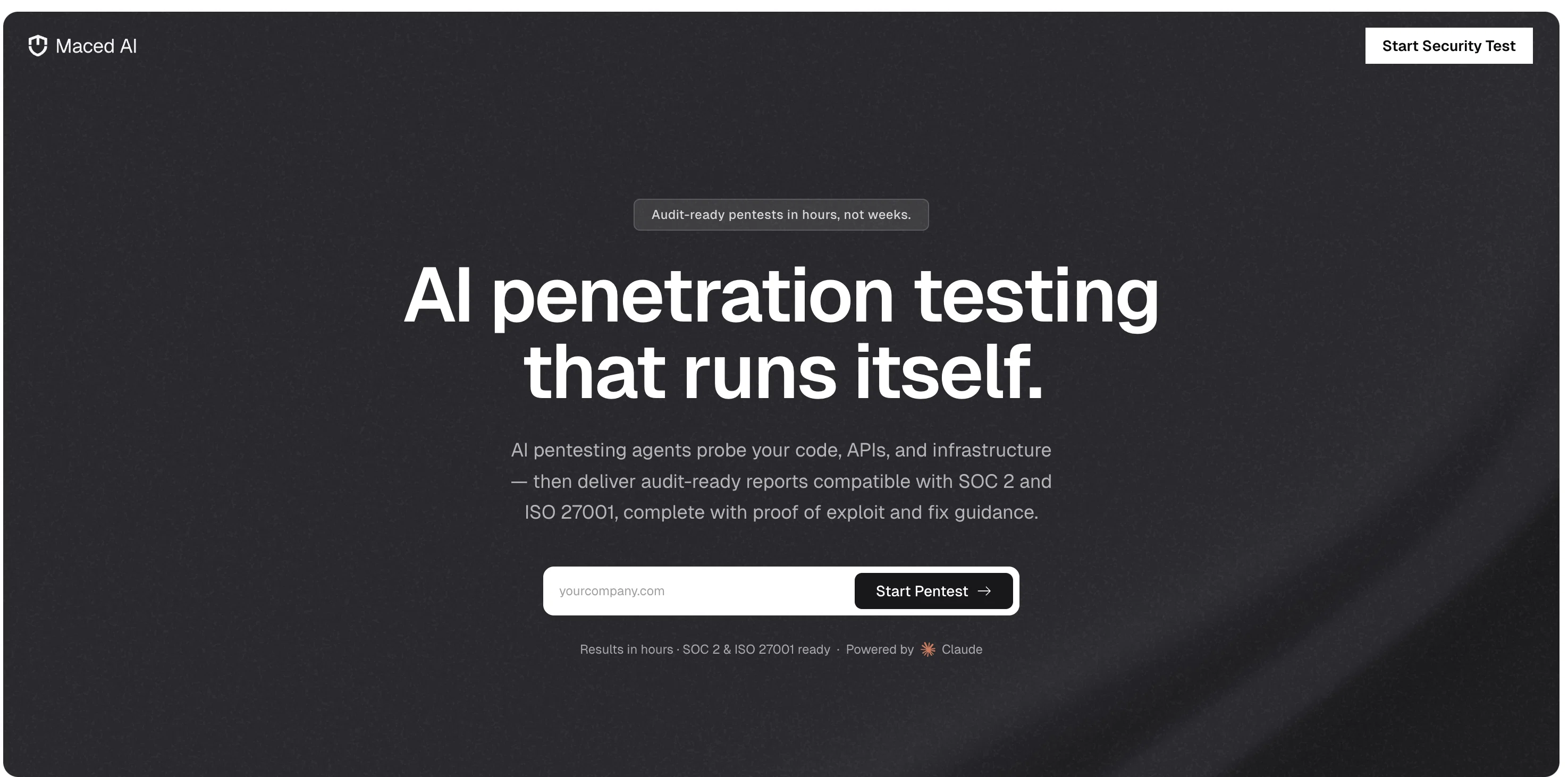 Maced AI website